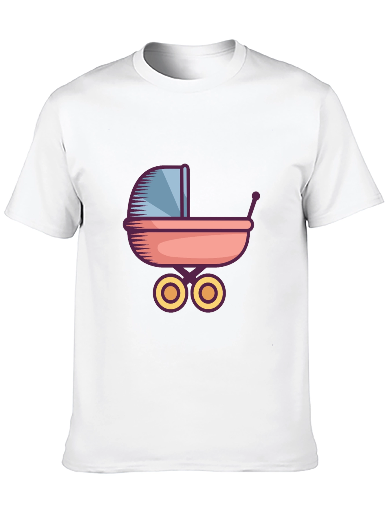 Baby Stroller Graphic Tee - Unisex Black T-Shirt