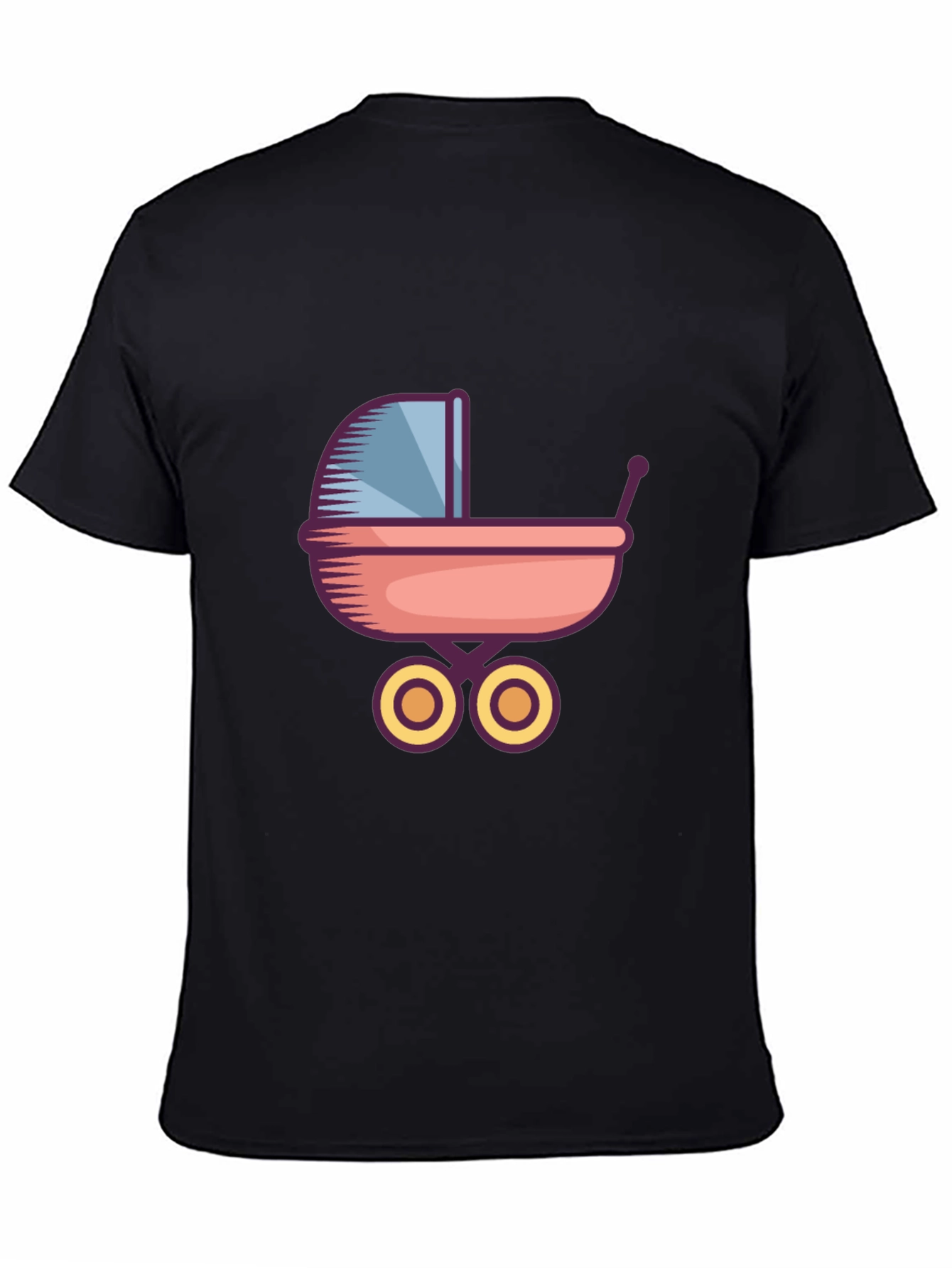 Baby Stroller Graphic Tee - Unisex Black T-Shirt