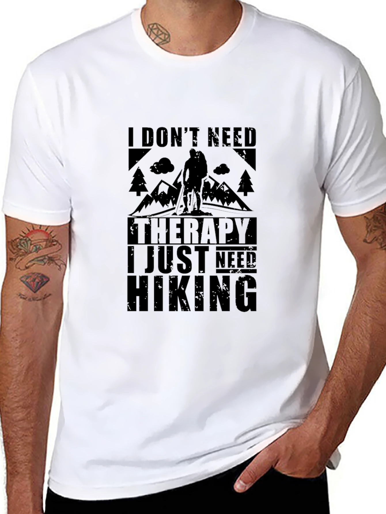 Hiking Therapy Black T-Shirt