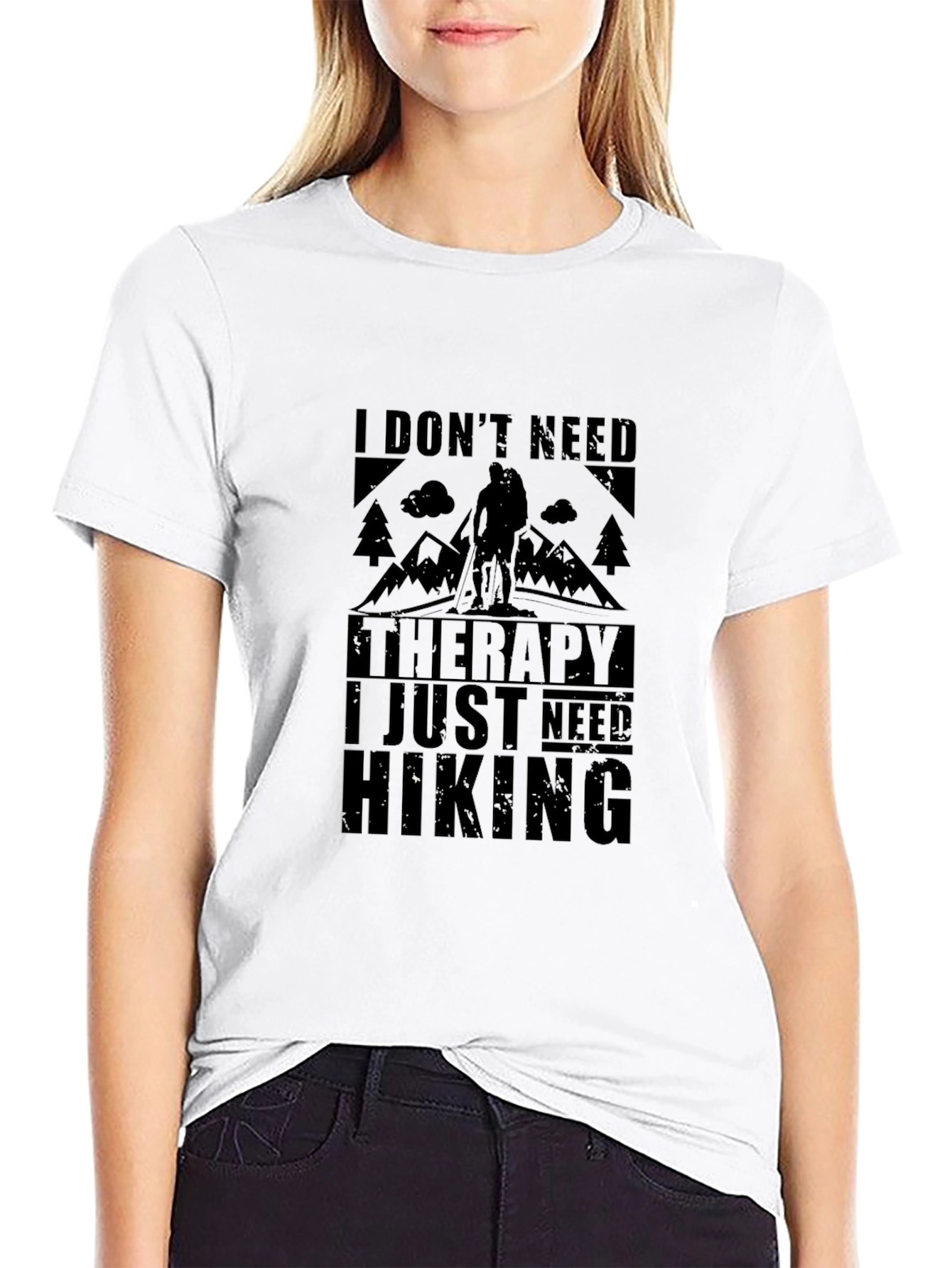 Hiking Therapy Black T-Shirt