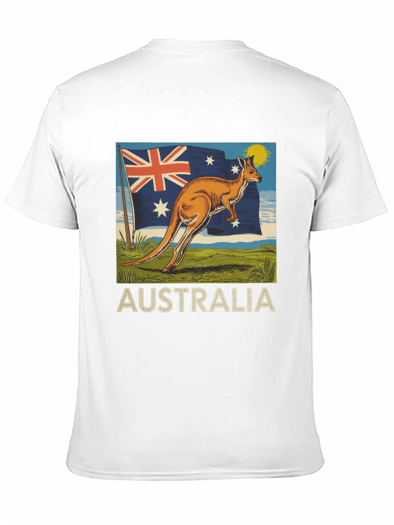 Australia Flag Kangaroo Graphic T-Shirt