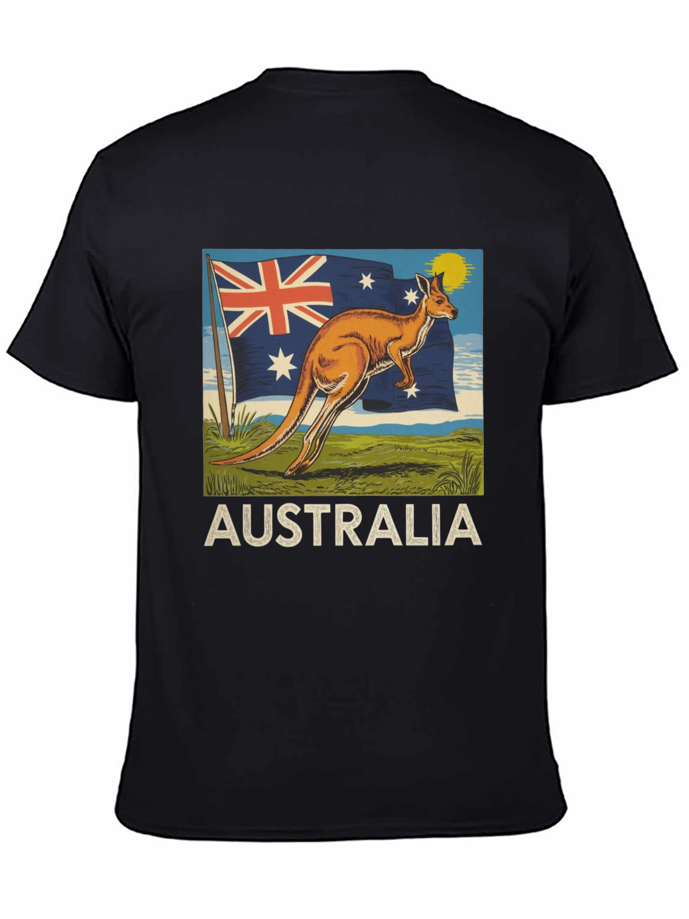 Australia Flag Kangaroo Graphic T-Shirt