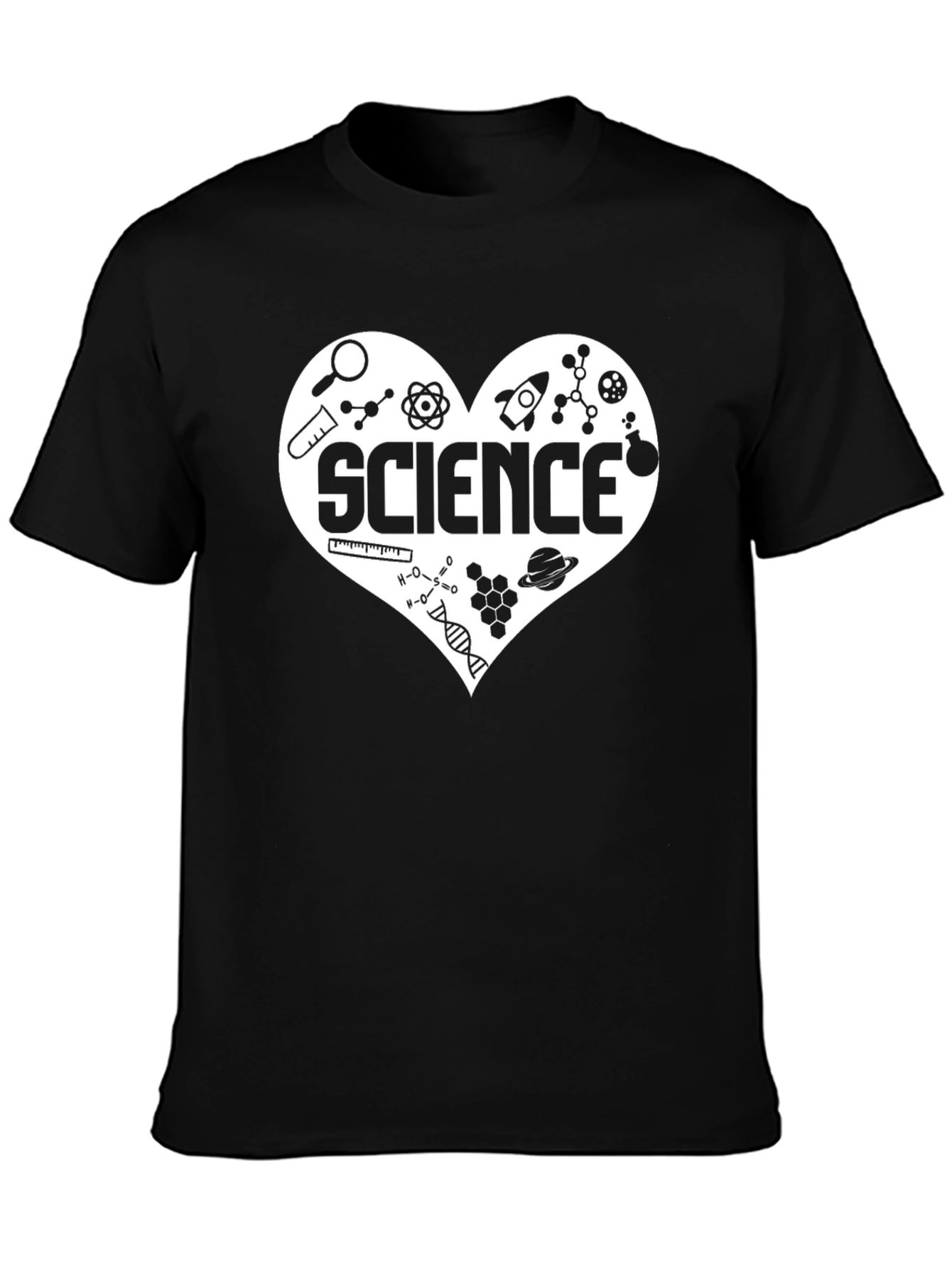 Science Love T-Shirt - Black