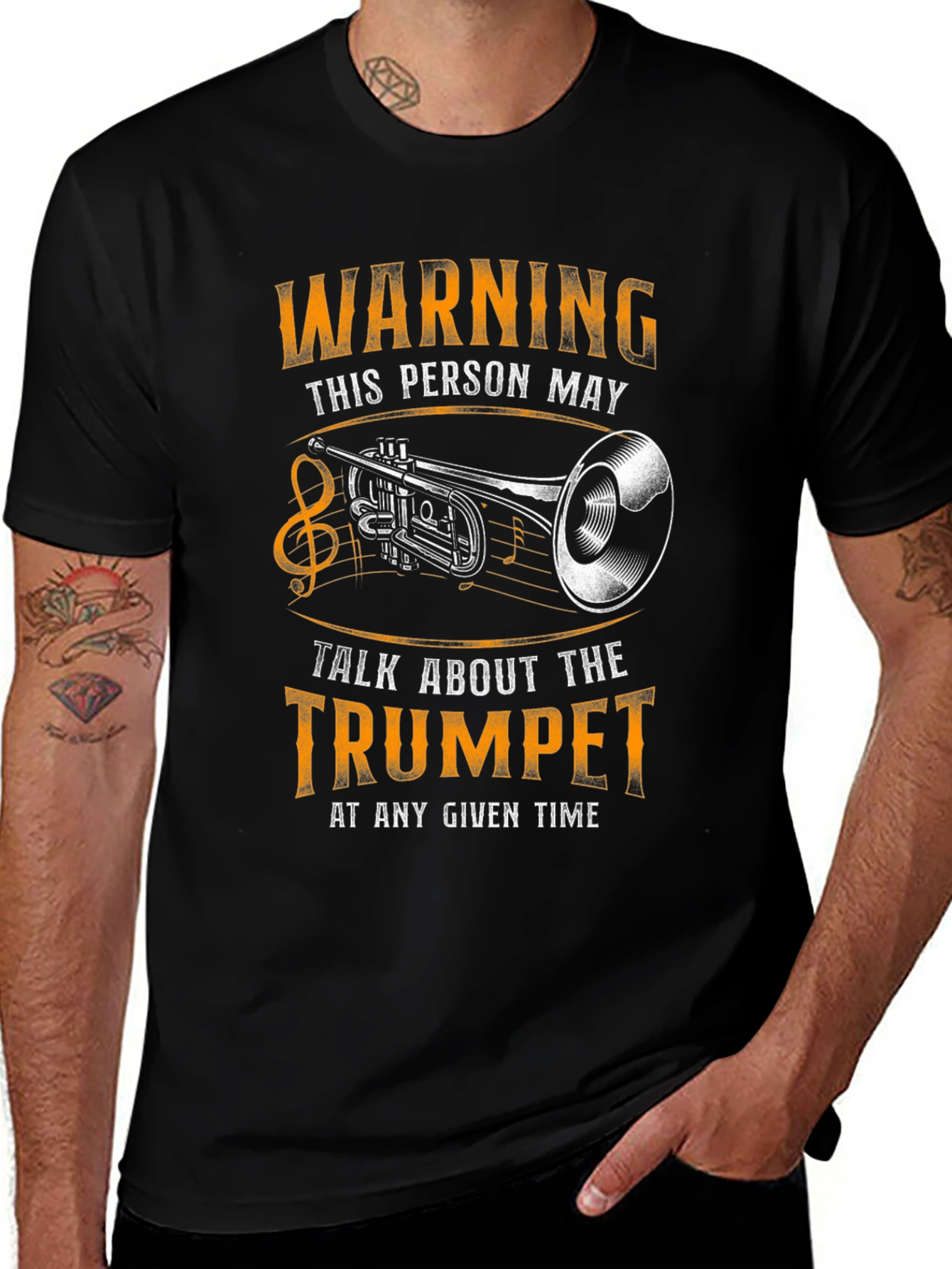 Warning Trumpet Player T-Shirt - Talk About Trumpet Anytime