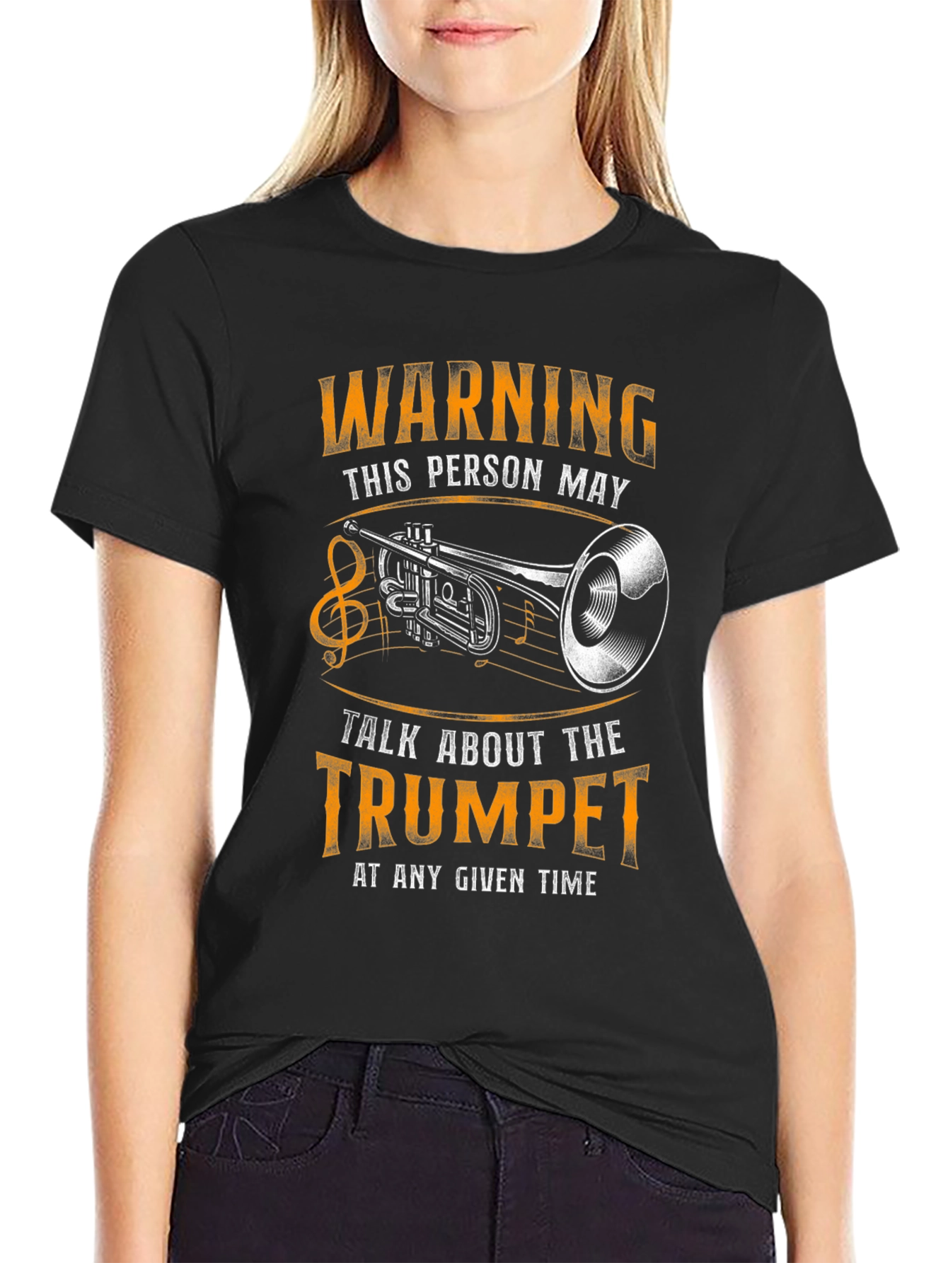 Warning Trumpet Player T-Shirt - Talk About Trumpet Anytime
