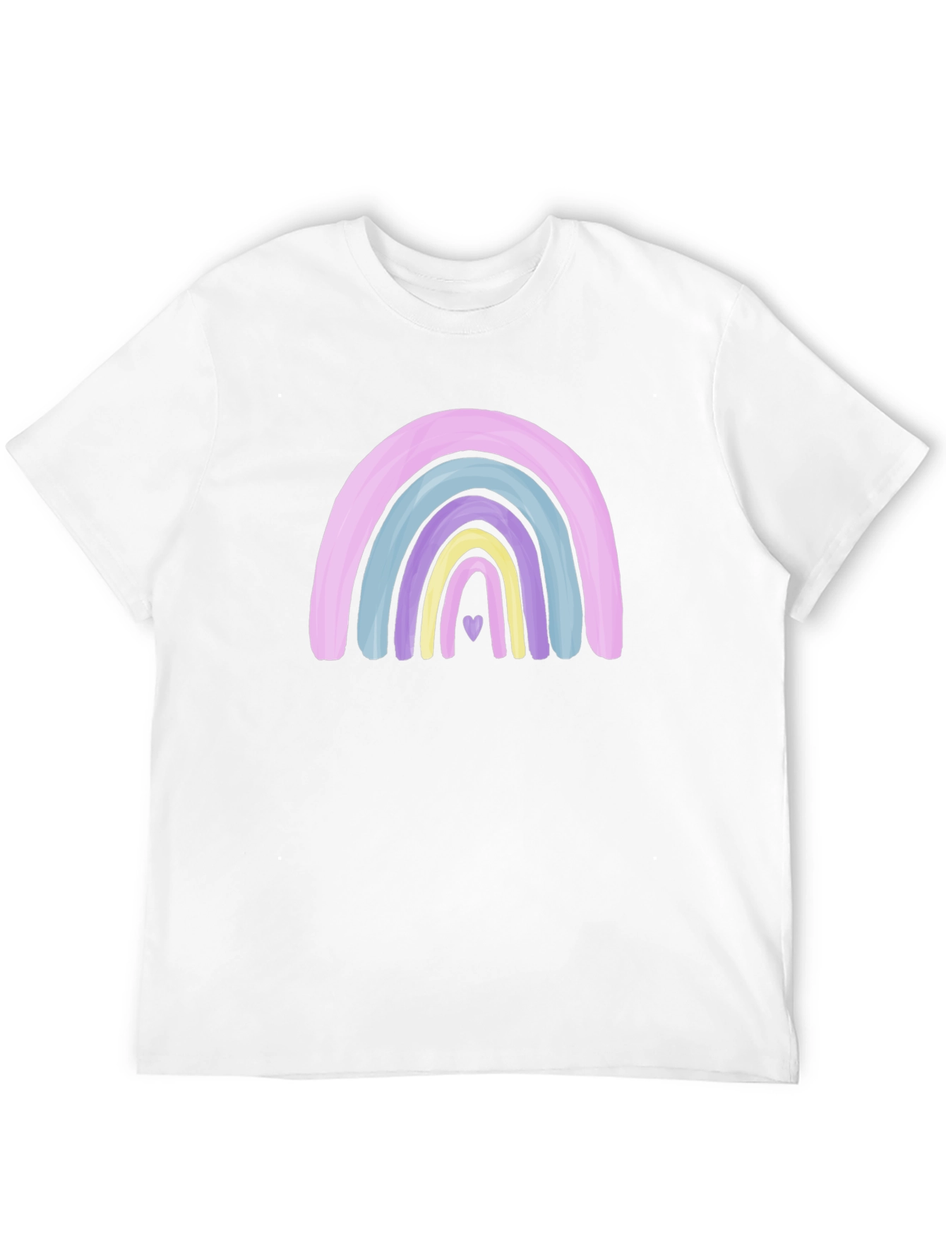 Pastel Rainbow Heart Graphic Tee - Unisex