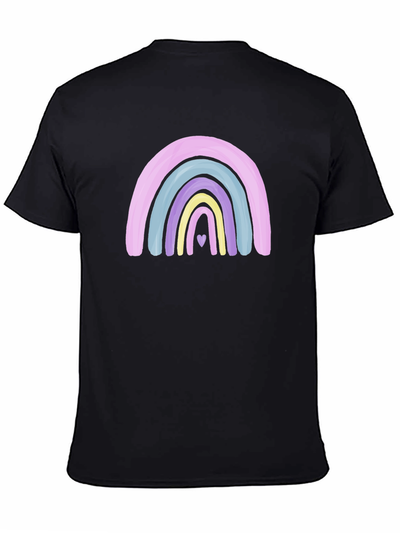 Pastel Rainbow Heart Graphic Tee - Unisex