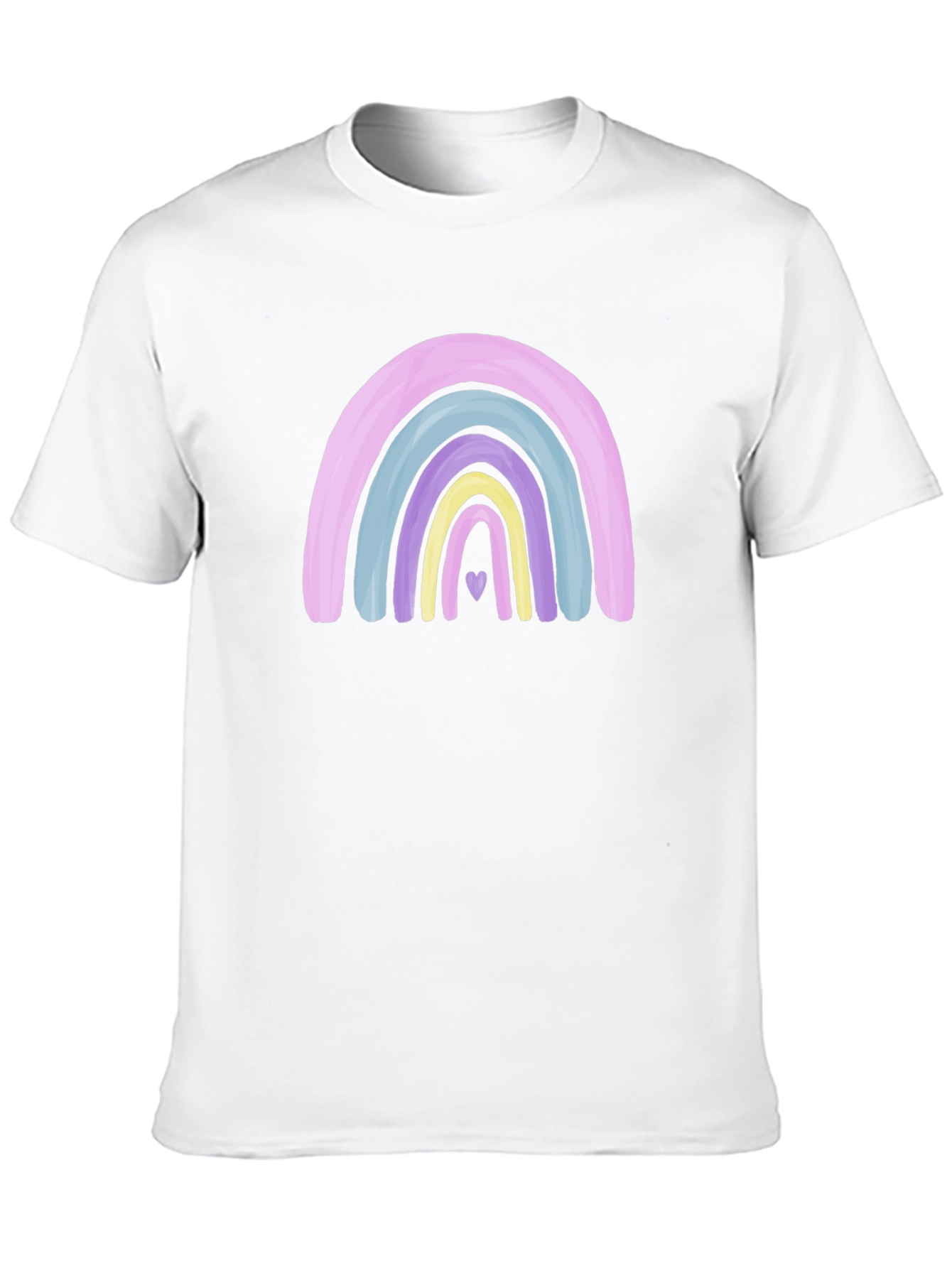 Pastel Rainbow Heart Graphic Tee - Unisex