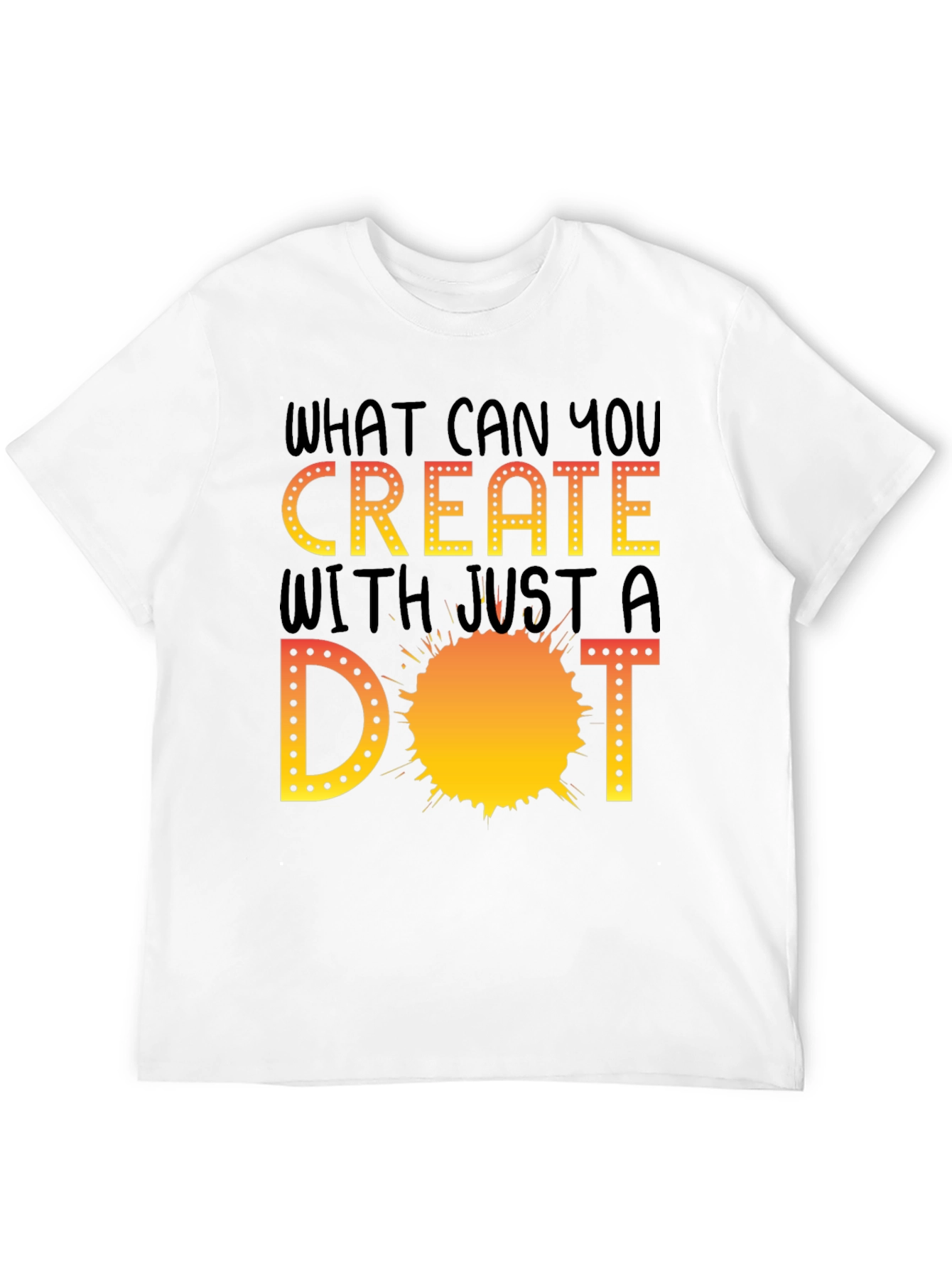 Create With a Dot Black Graphic Tee