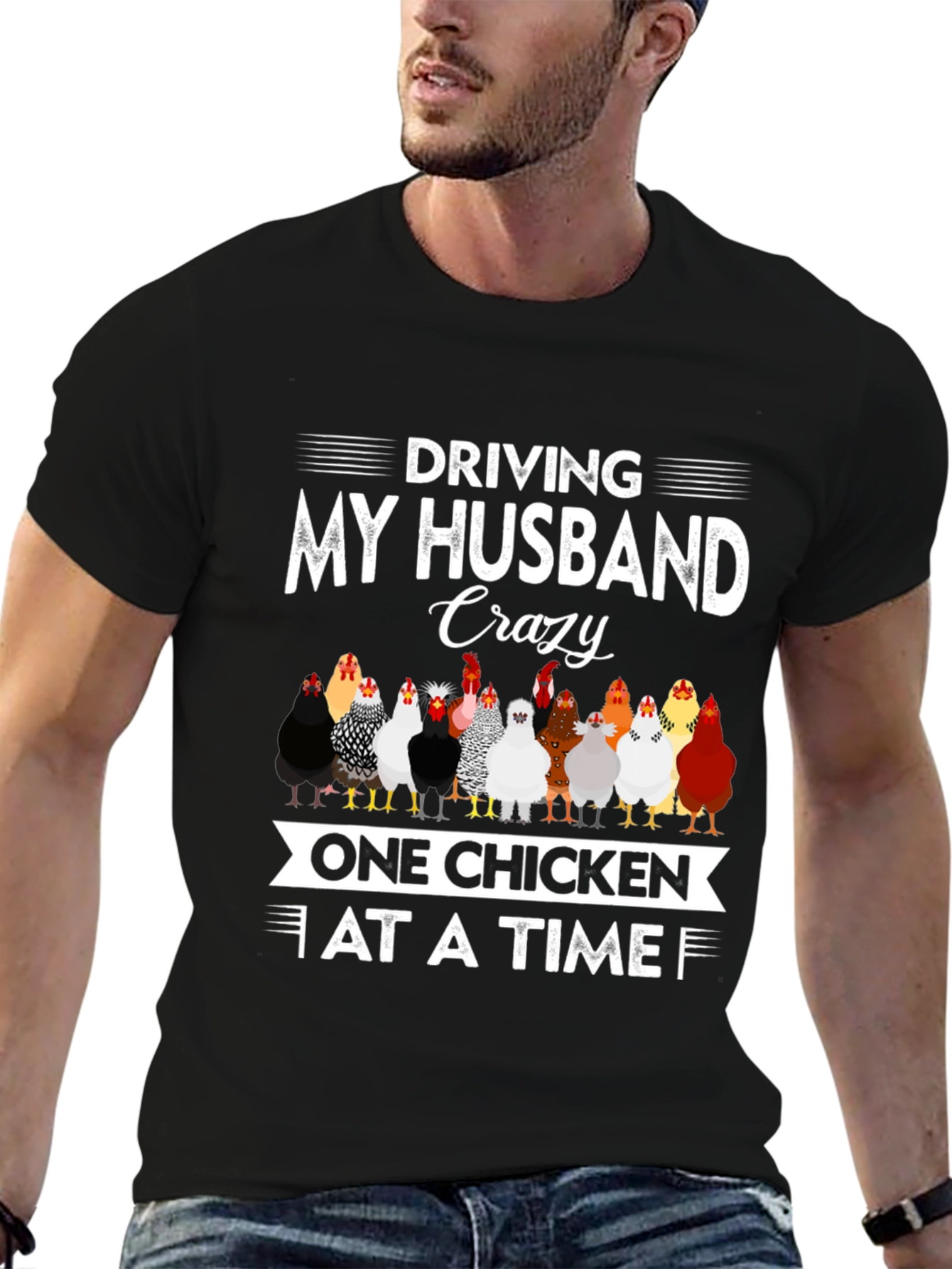 Crazy Chicken Lady Graphic T-Shirt