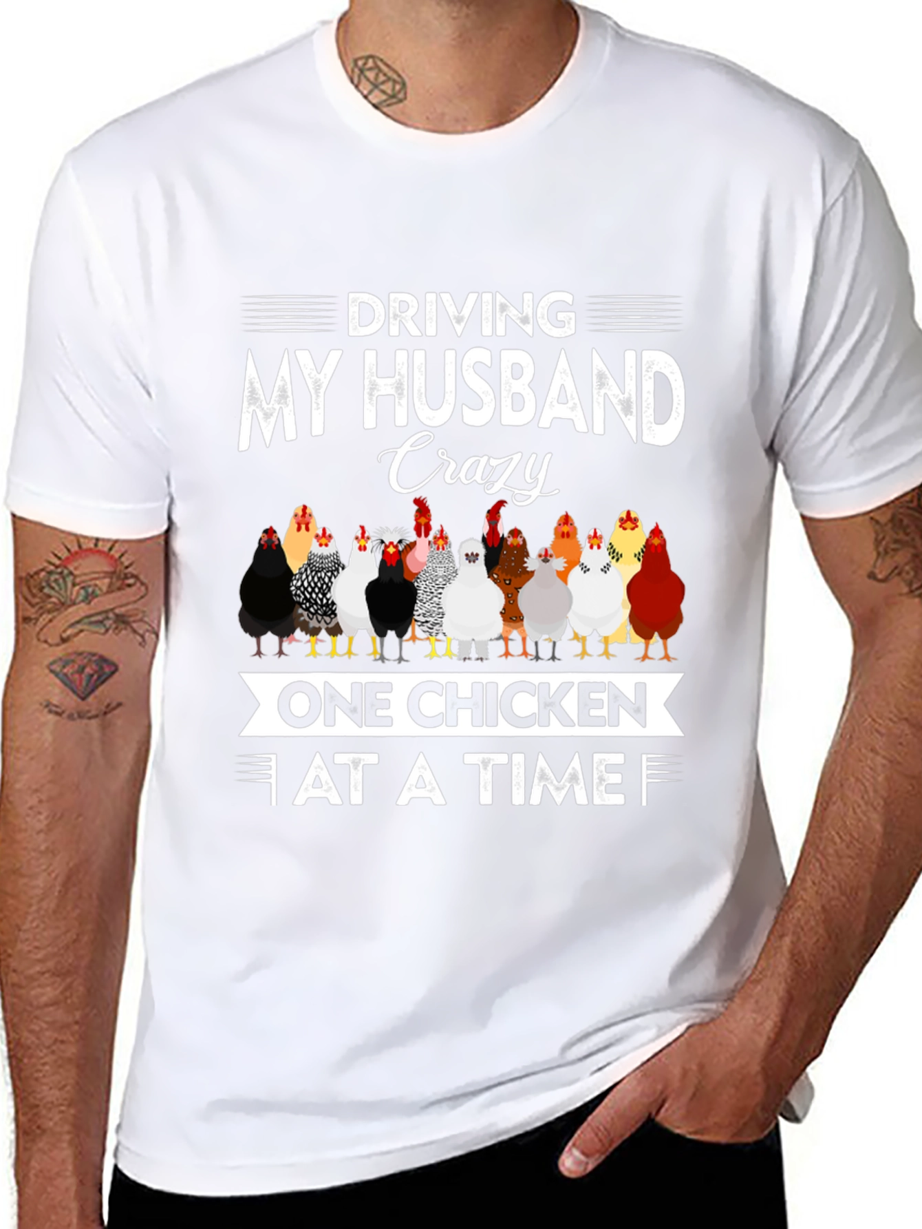 Crazy Chicken Lady Graphic T-Shirt
