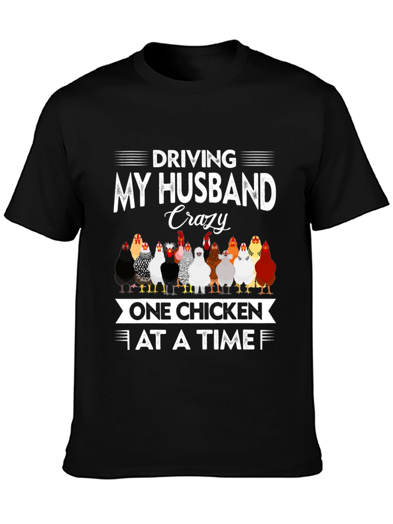Crazy Chicken Lady Graphic T-Shirt