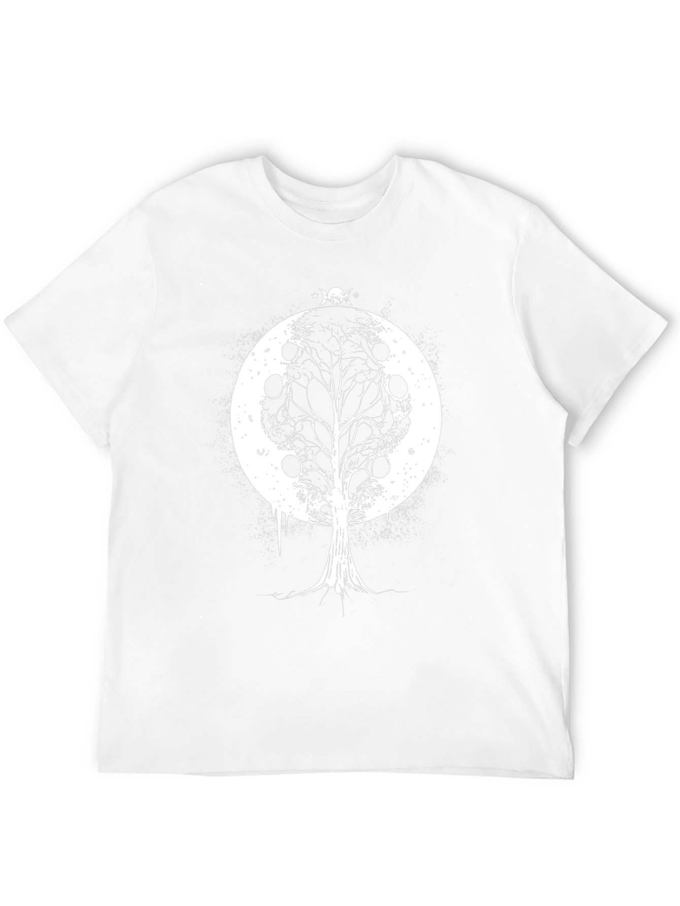 Moon Phase Tree Black T-Shirt
