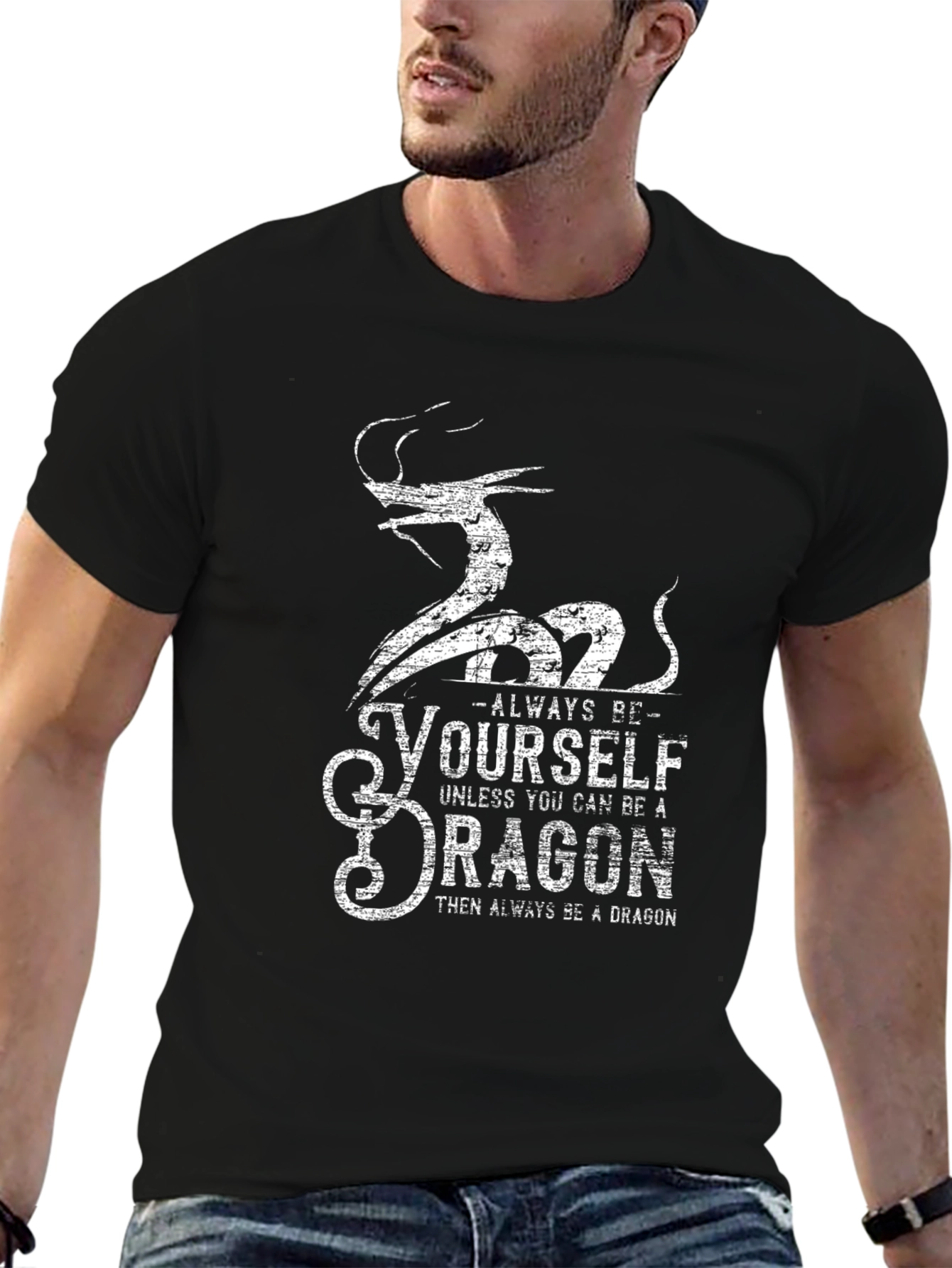 Always Be Yourself Dragon Graphic T-Shirt