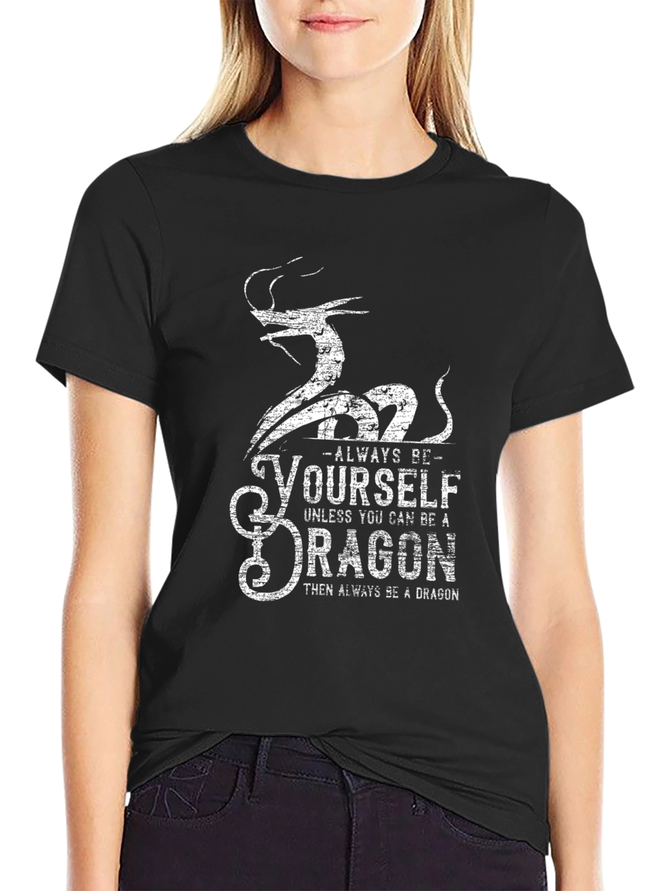 Always Be Yourself Dragon Graphic T-Shirt