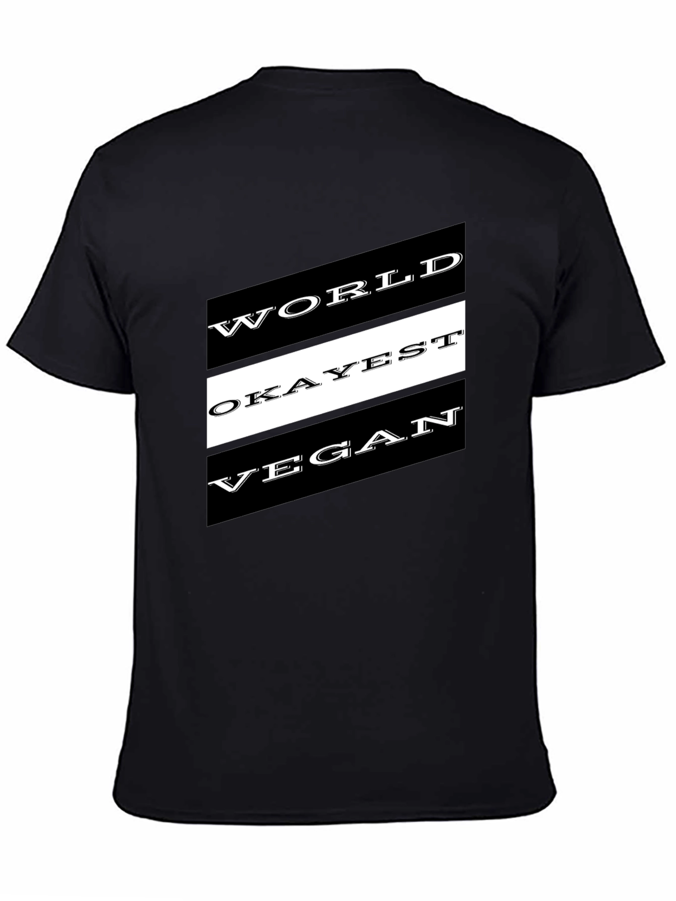 World Okayest Vegan T-Shirt - Black Novelty Tee