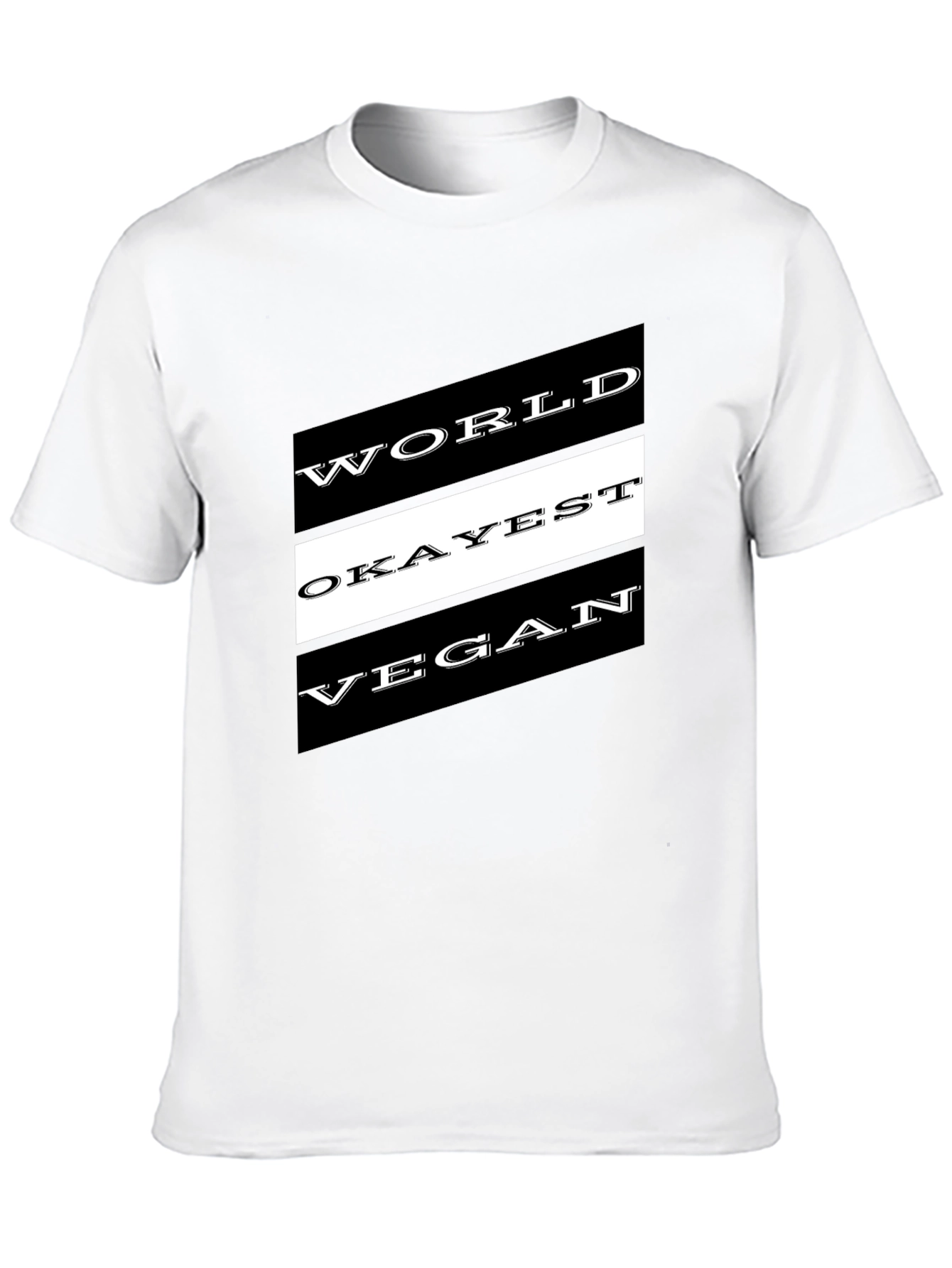 World Okayest Vegan T-Shirt - Black Novelty Tee