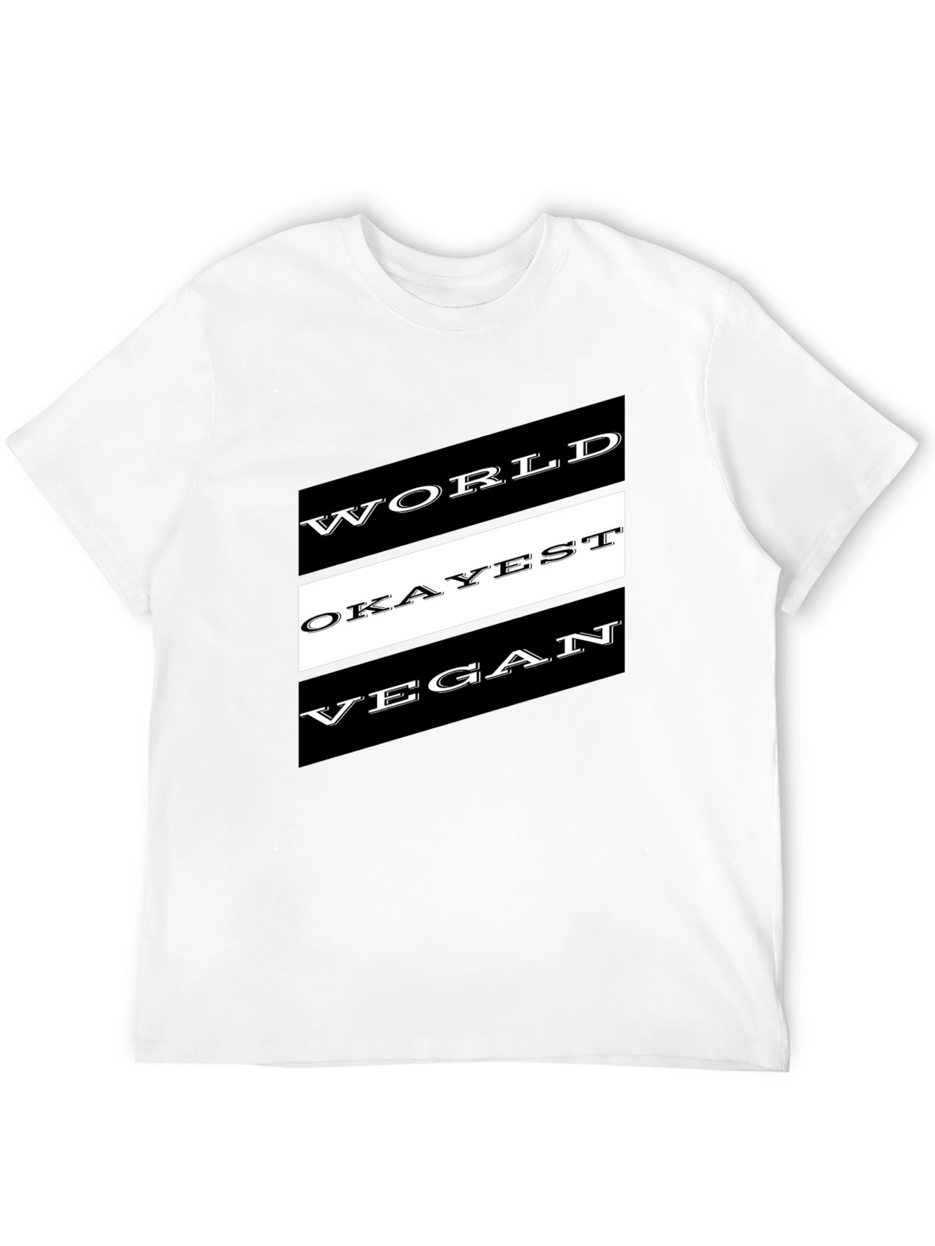 World Okayest Vegan T-Shirt - Black Novelty Tee