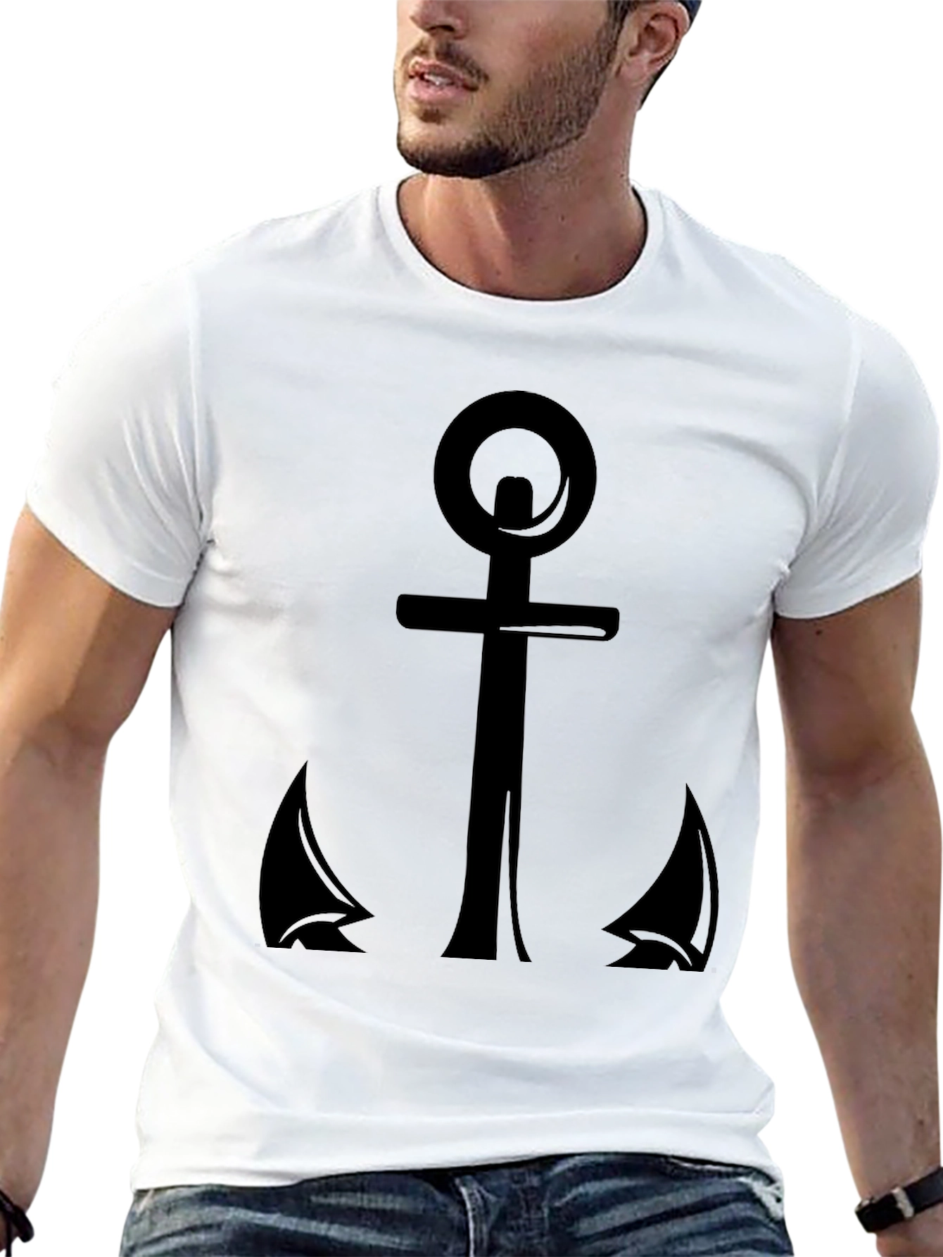 Anchor Graphic Tee - Nautical Style