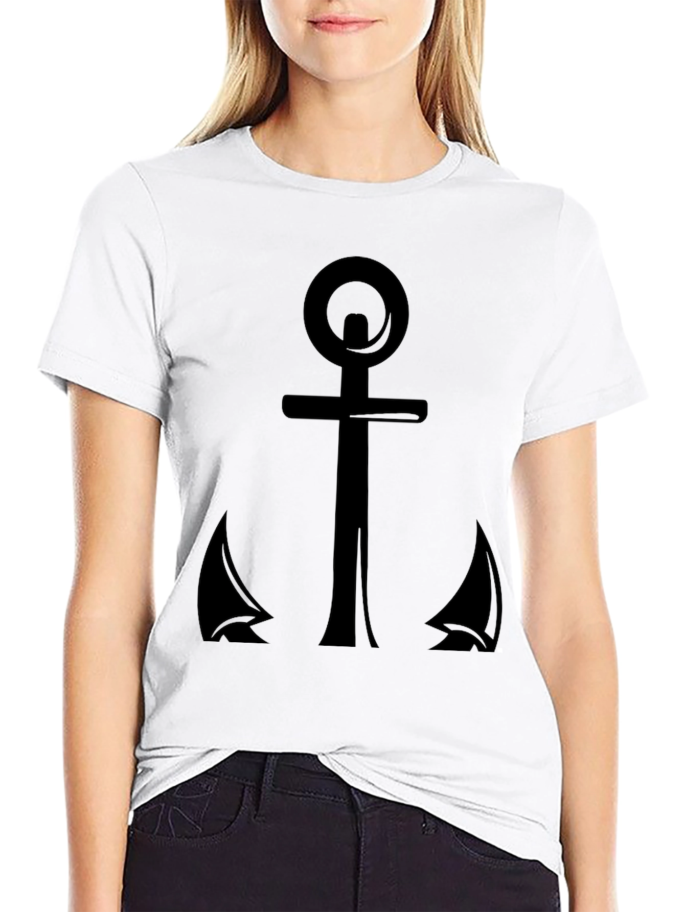 Anchor Graphic Tee - Nautical Style