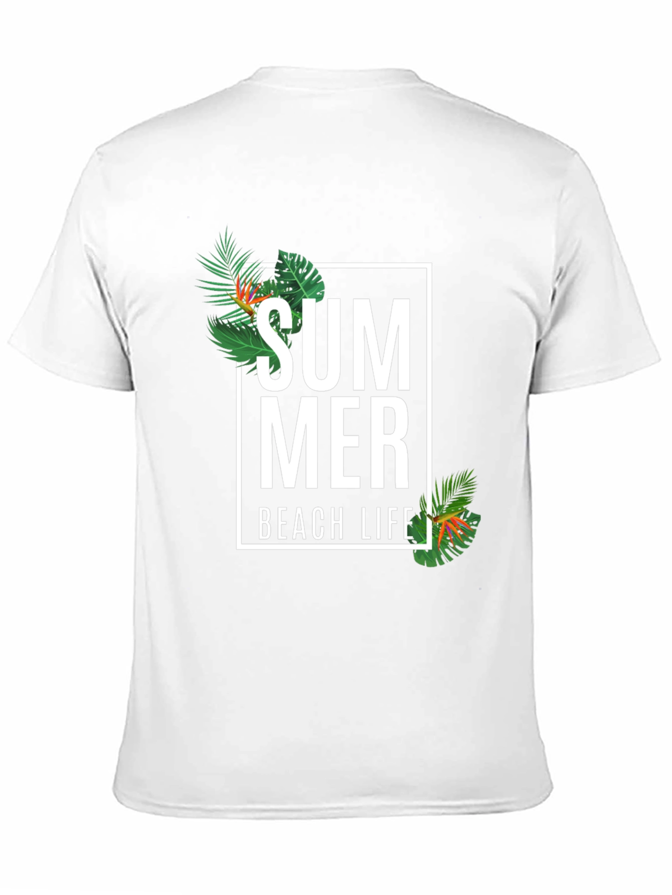 Summer Beach Life Graphic Tee - Black Casual T-Shirt