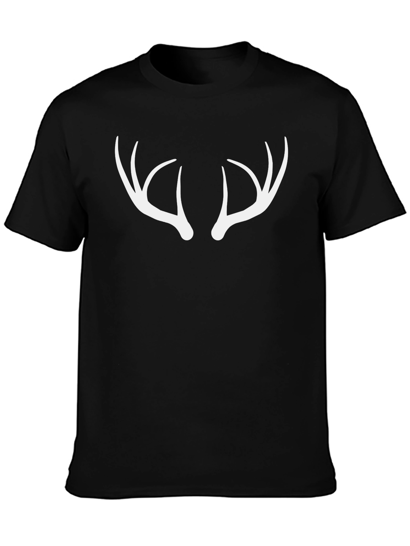 Antler Graphic Tee - Black Cotton Blend Casual Wear