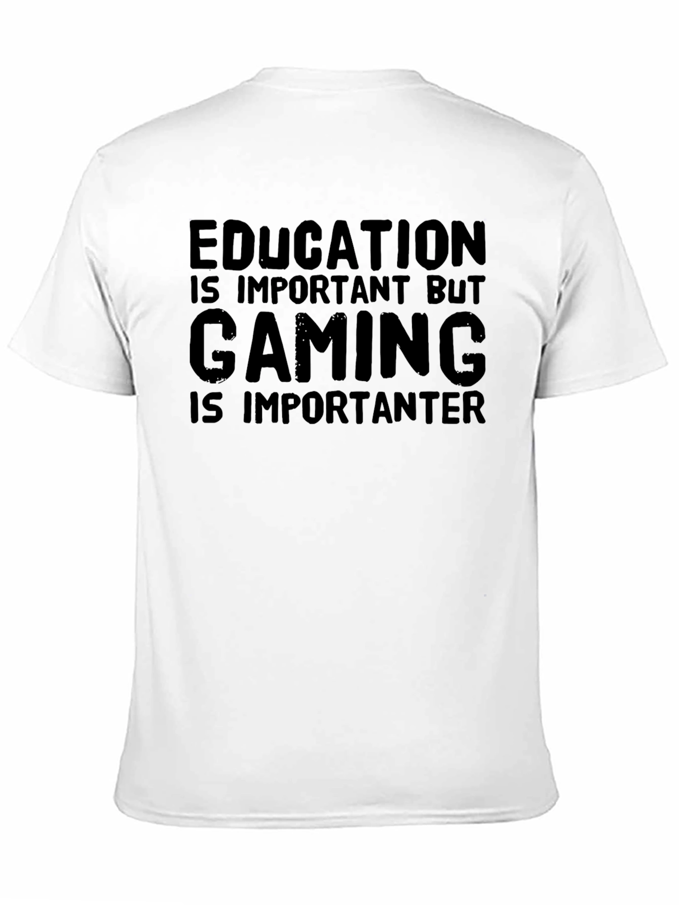 Gaming is Importanter Black Graphic Tee