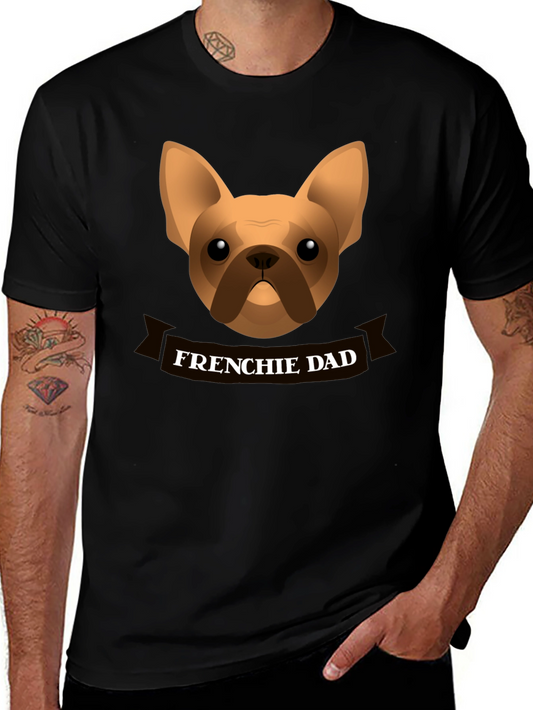 Frenchie Dad T-Shirt - Black Dog Lover Tee