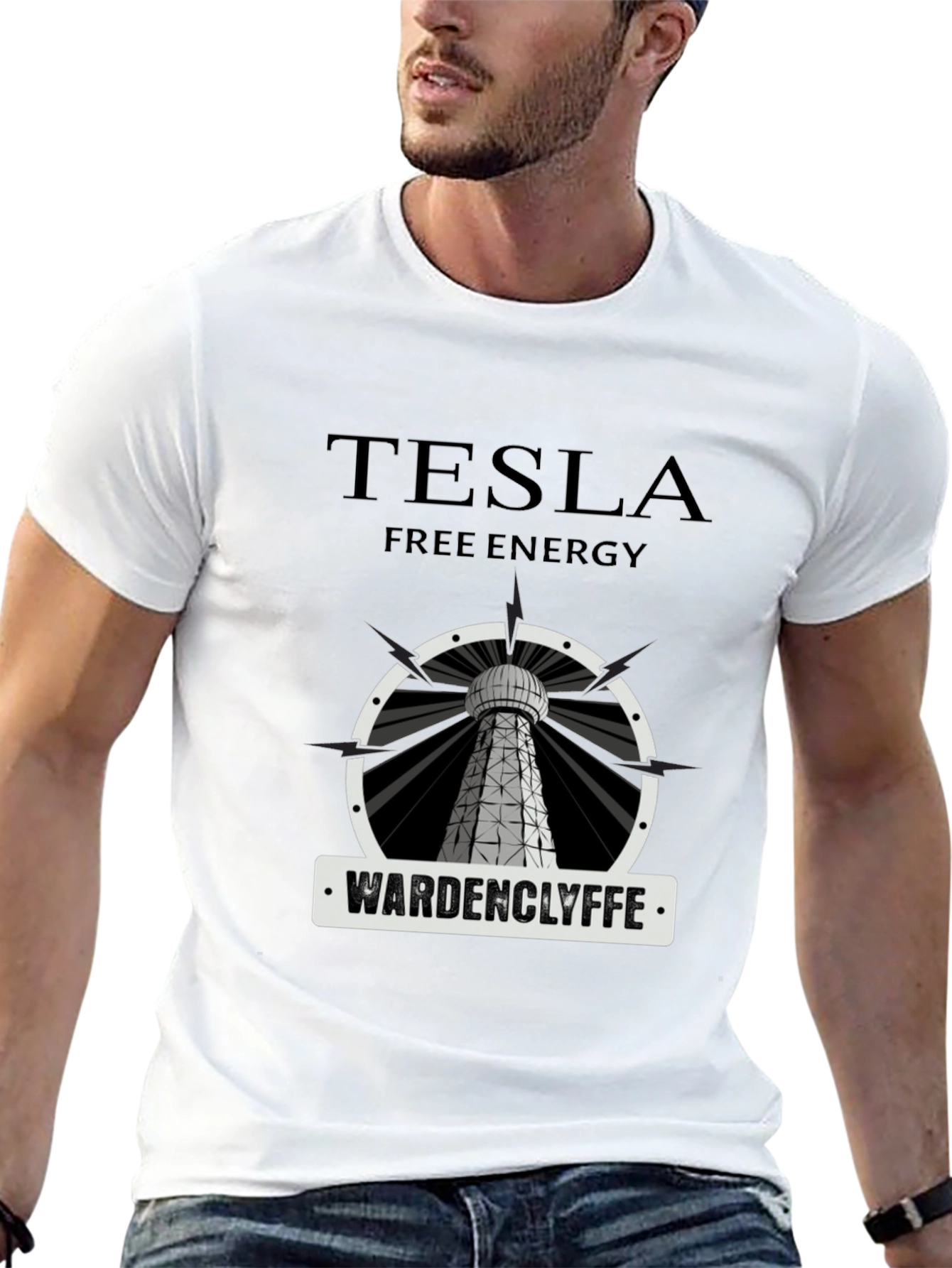 Tesla Free Energy Wardenclyffe Tower Graphic T-Shirt