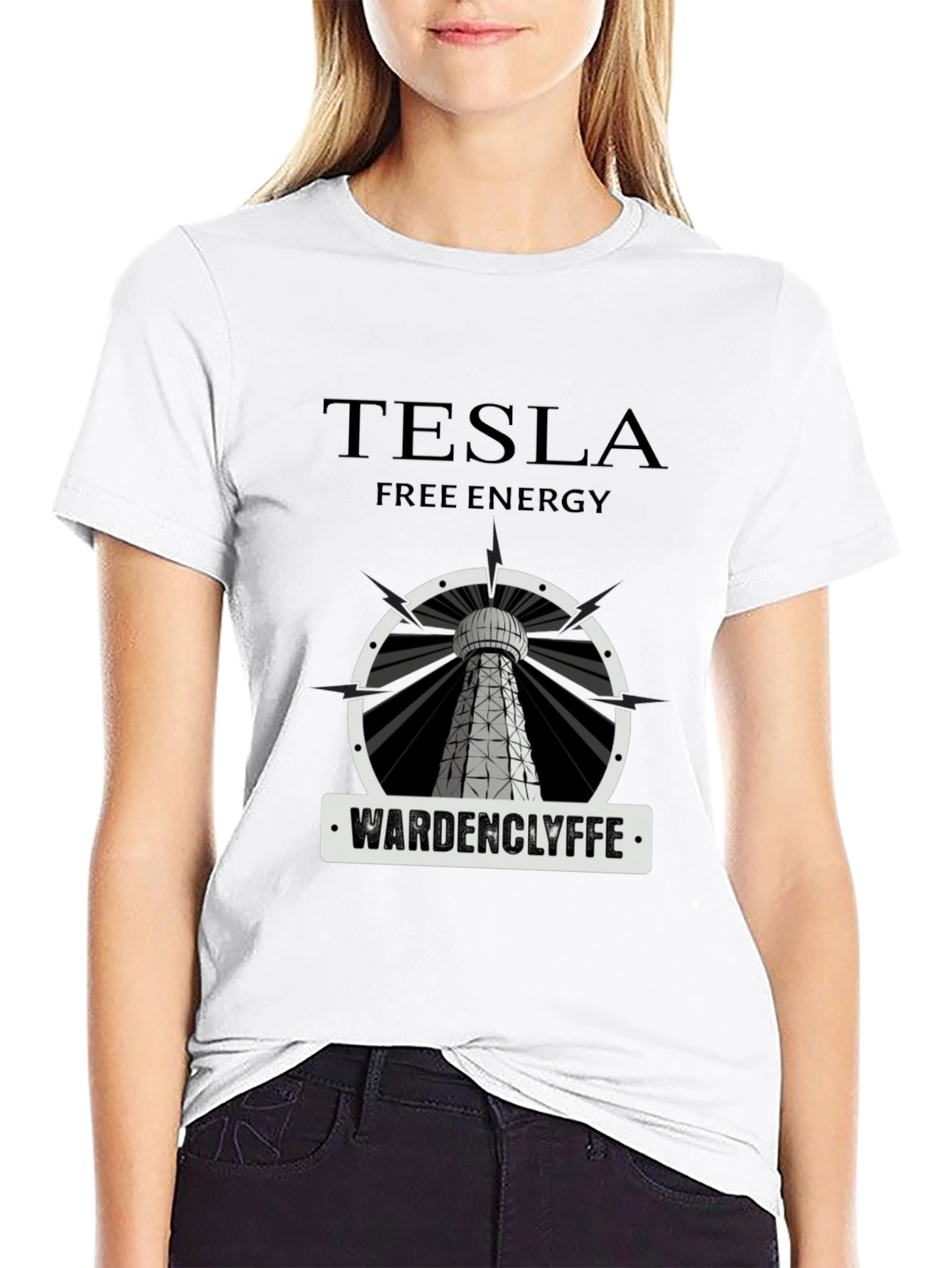 Tesla Free Energy Wardenclyffe Tower Graphic T-Shirt