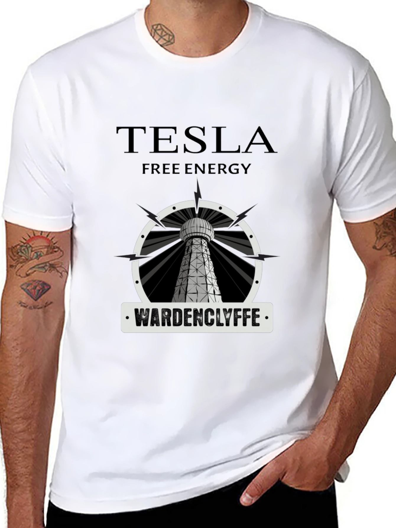 Tesla Free Energy Wardenclyffe Tower Graphic T-Shirt