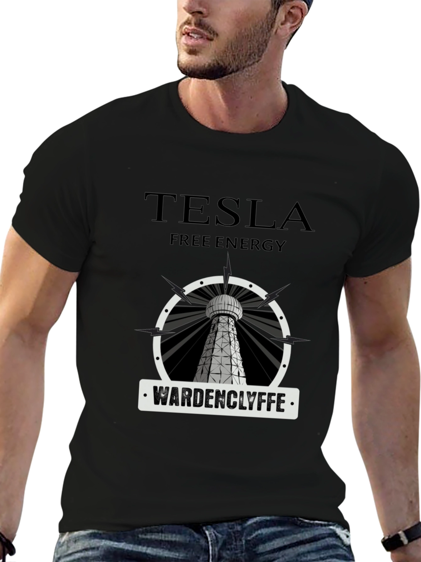 Tesla Free Energy Wardenclyffe Tower Graphic T-Shirt