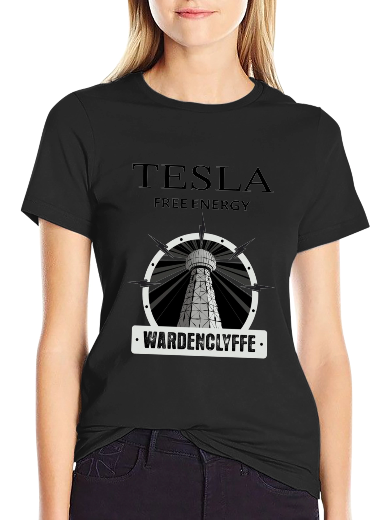 Tesla Free Energy Wardenclyffe Tower Graphic T-Shirt