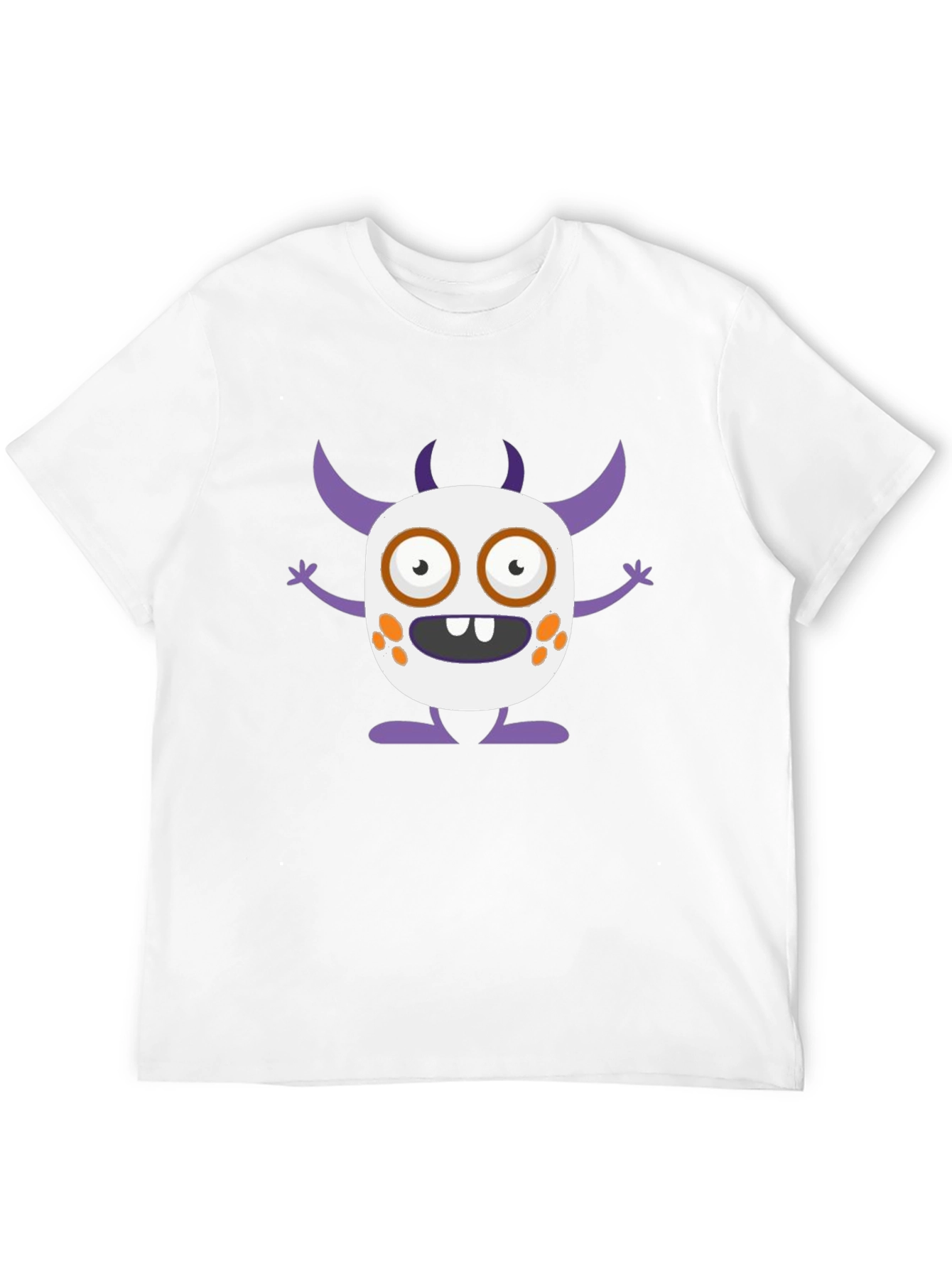 Fun Monster Graphic Tee - Black Cotton T-Shirt