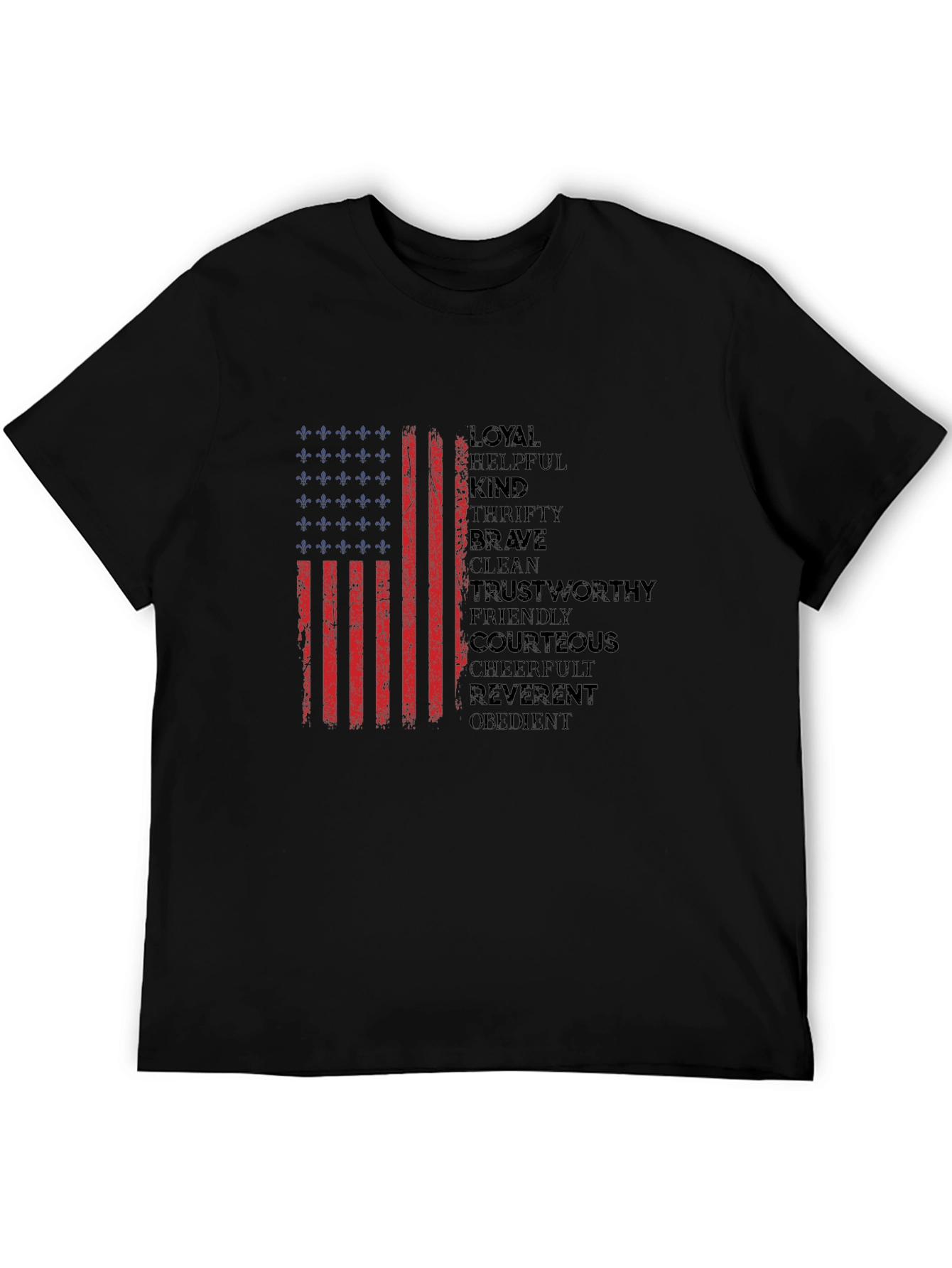 Patriotic Values Flag Graphic T-Shirt