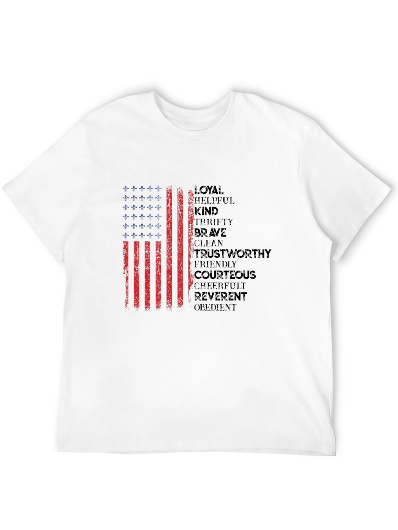 Patriotic Values Flag Graphic T-Shirt