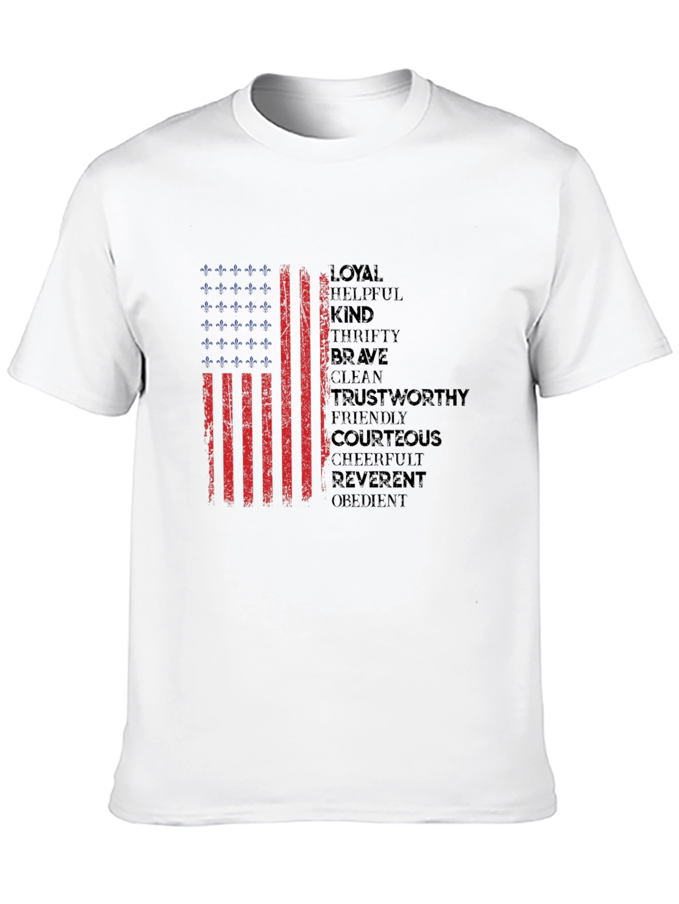 Patriotic Values Flag Graphic T-Shirt