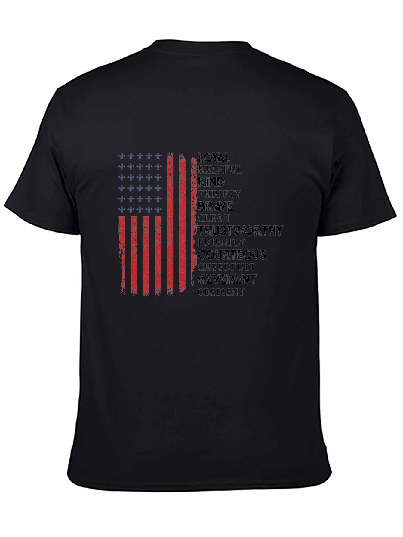 Patriotic Values Flag Graphic T-Shirt
