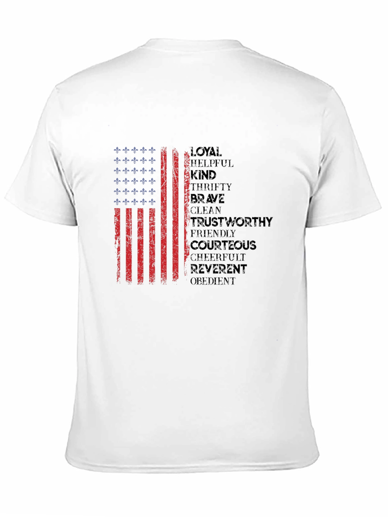 Patriotic Values Flag Graphic T-Shirt