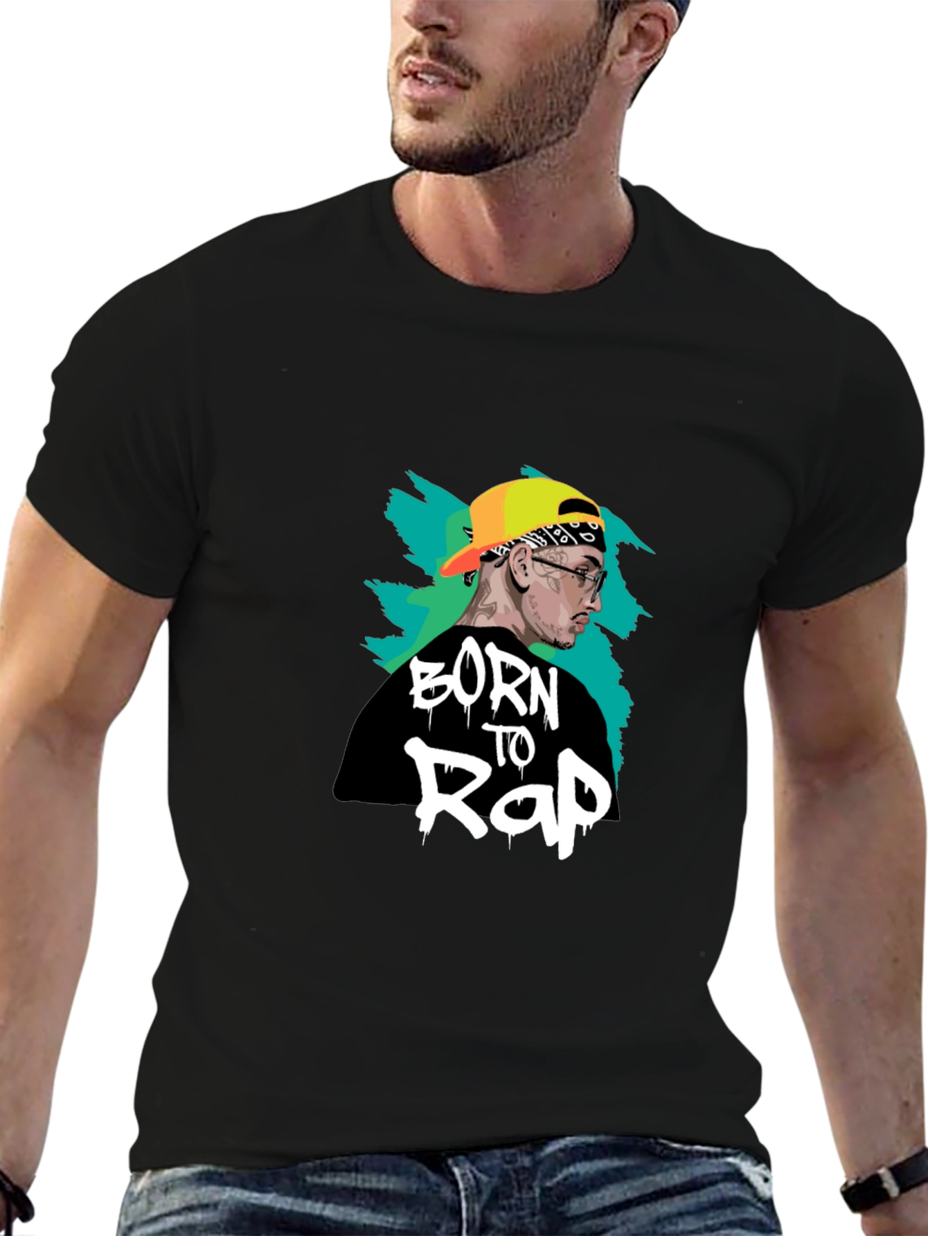 Born To Rap T-Shirt - Black