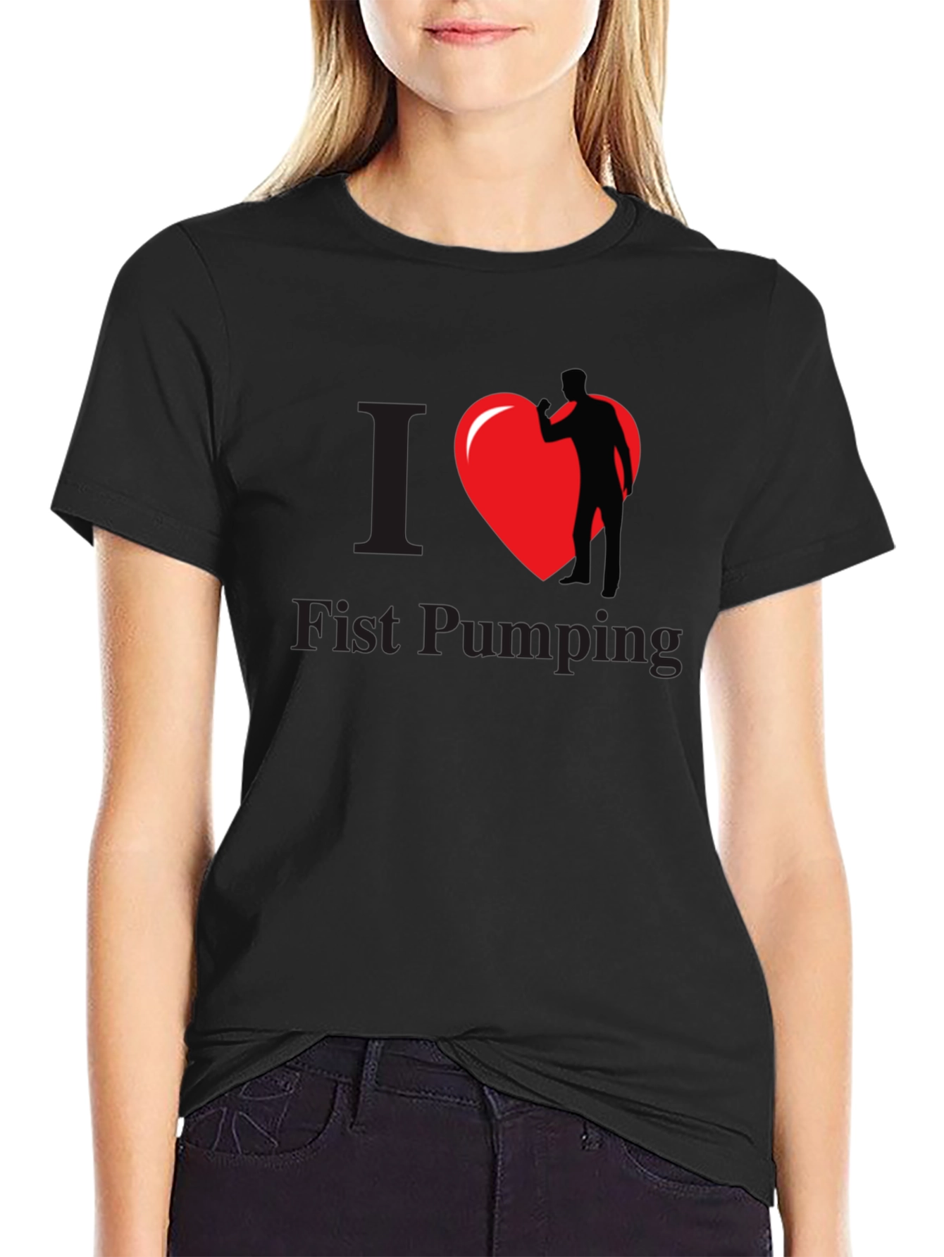 I Love Fist Pumping T-Shirt - Black Graphic Tee