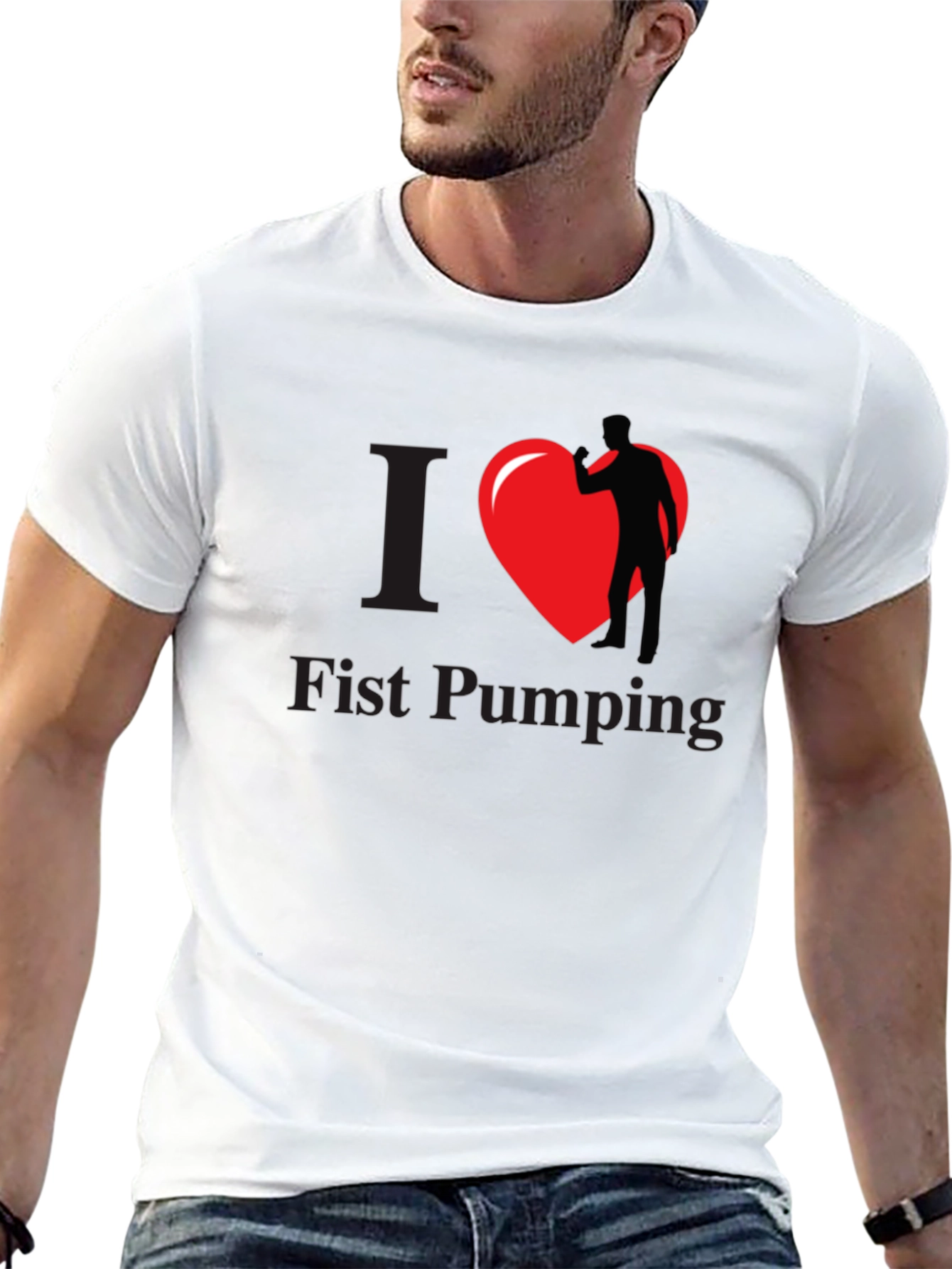 I Love Fist Pumping T-Shirt - Black Graphic Tee