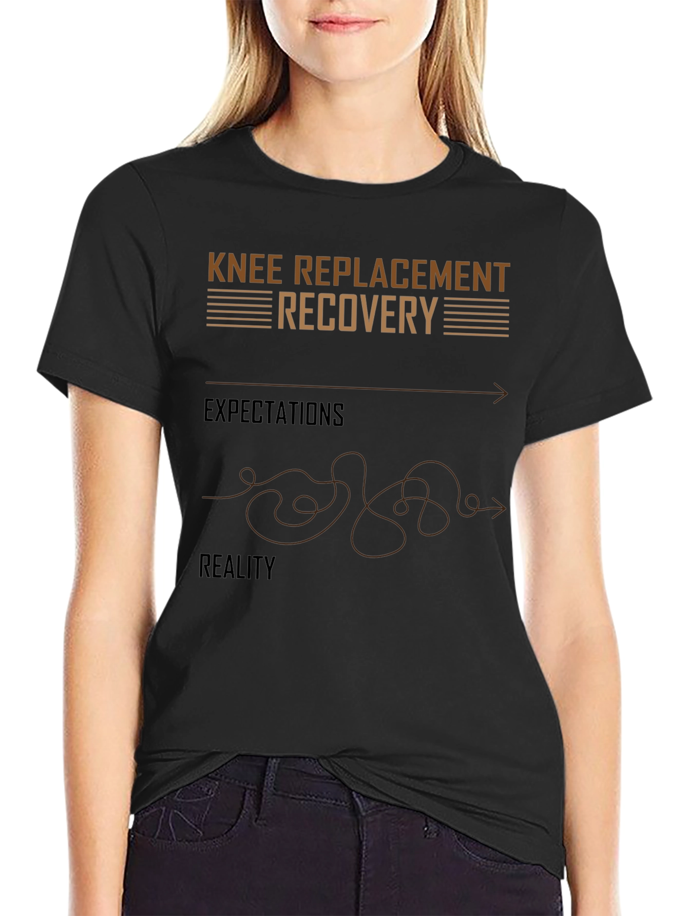 Knee Replacement Recovery T-Shirt - Expectation vs Reality