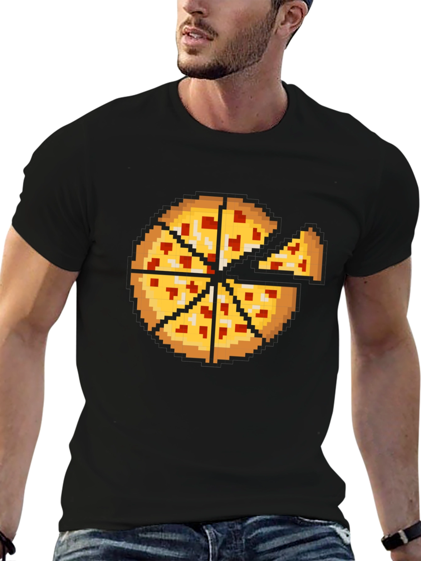 Pixel Pizza Graphic Tee - Gamer Style Shirt
