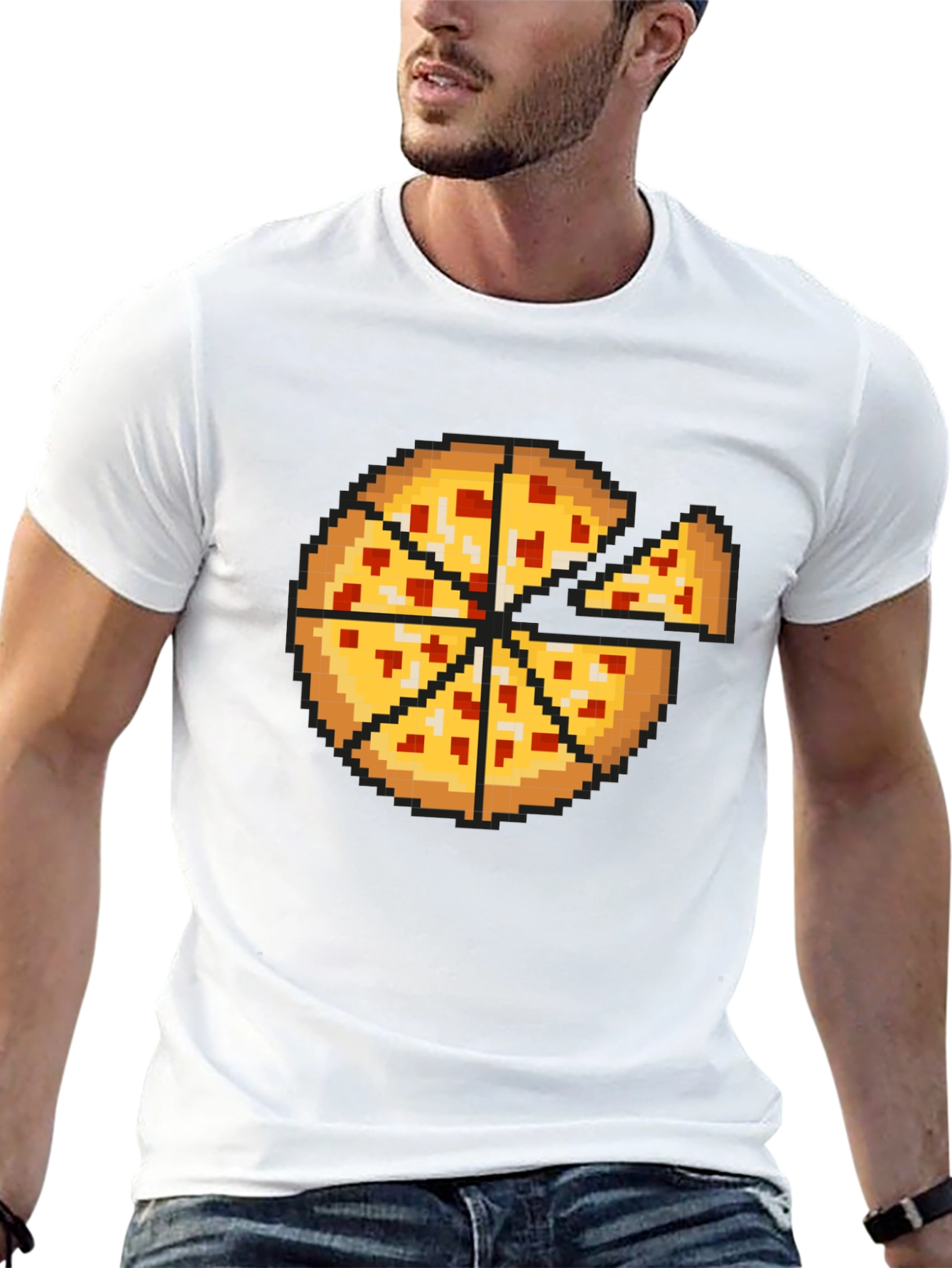 Pixel Pizza Graphic Tee - Gamer Style Shirt
