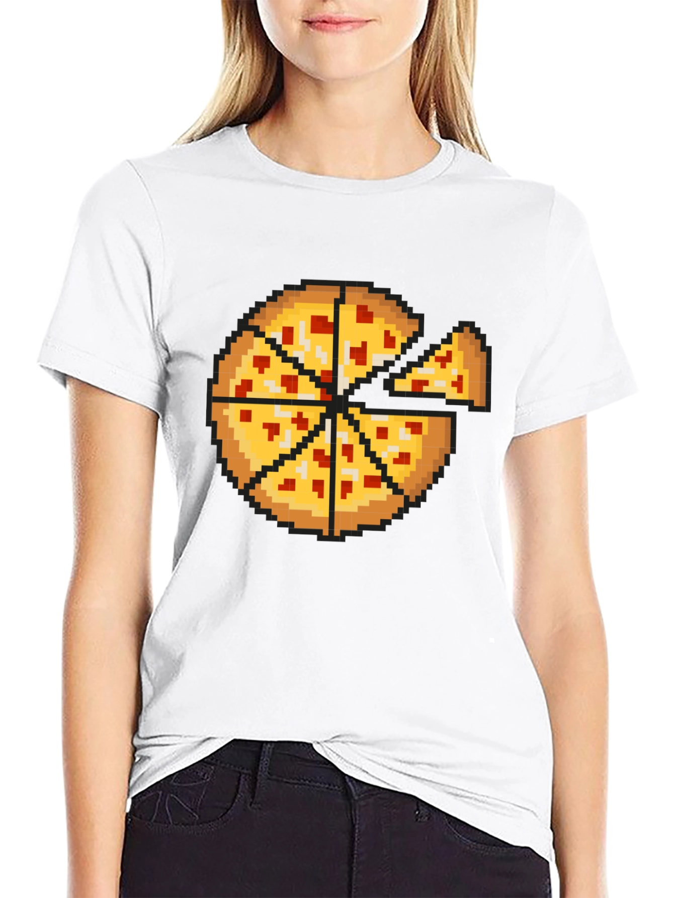 Pixel Pizza Graphic Tee - Gamer Style Shirt