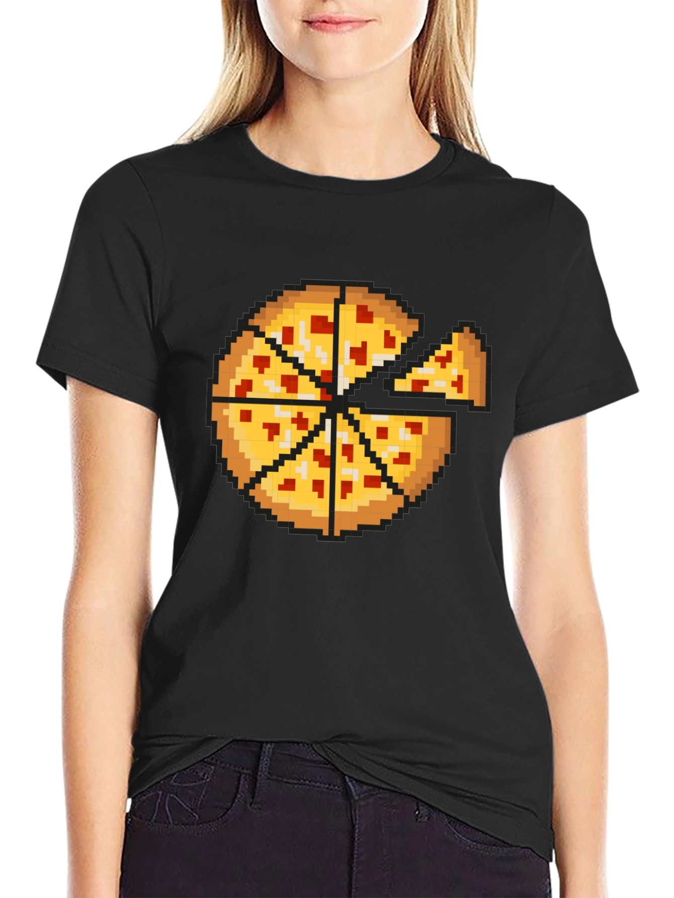 Pixel Pizza Graphic Tee - Gamer Style Shirt