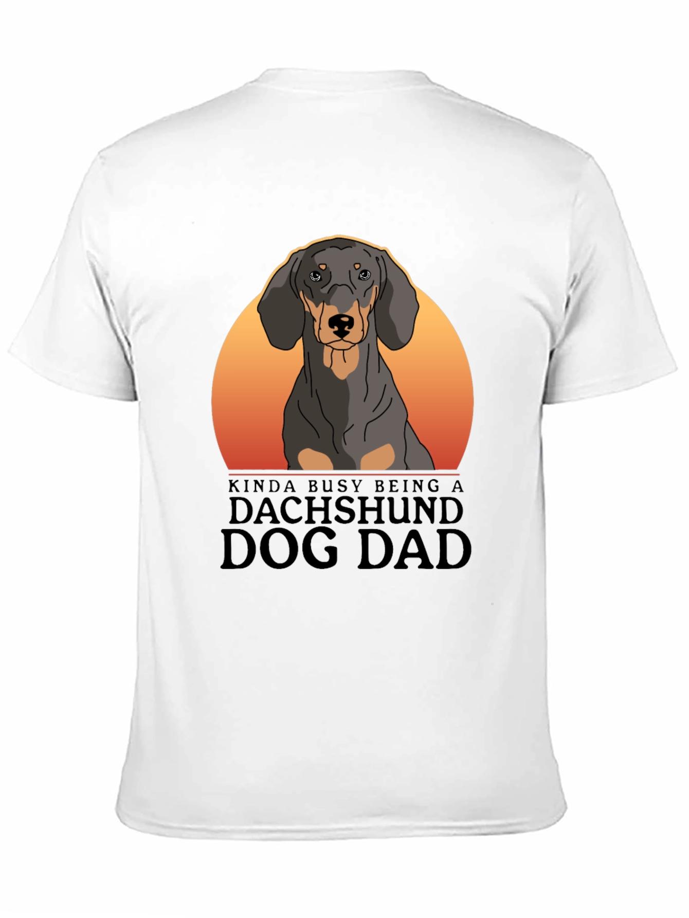 Dachshund Dog Dad T-Shirt - Black Cotton Tee