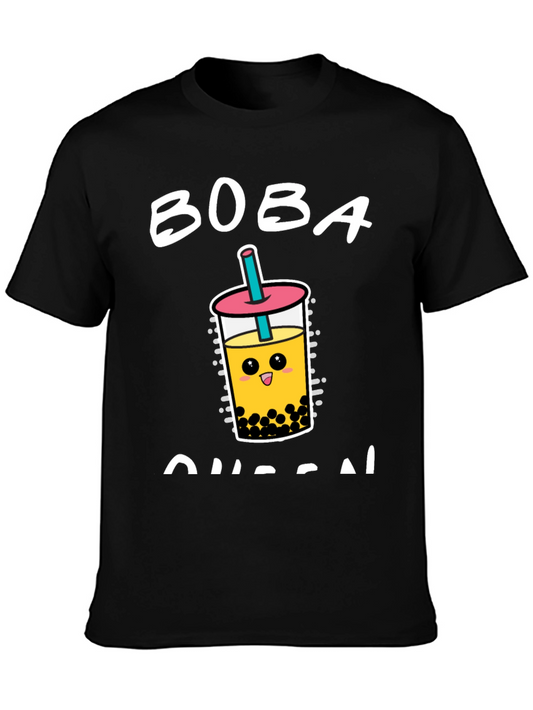 Boba Queen Graphic Tee - Cute Bubble Tea T-Shirt