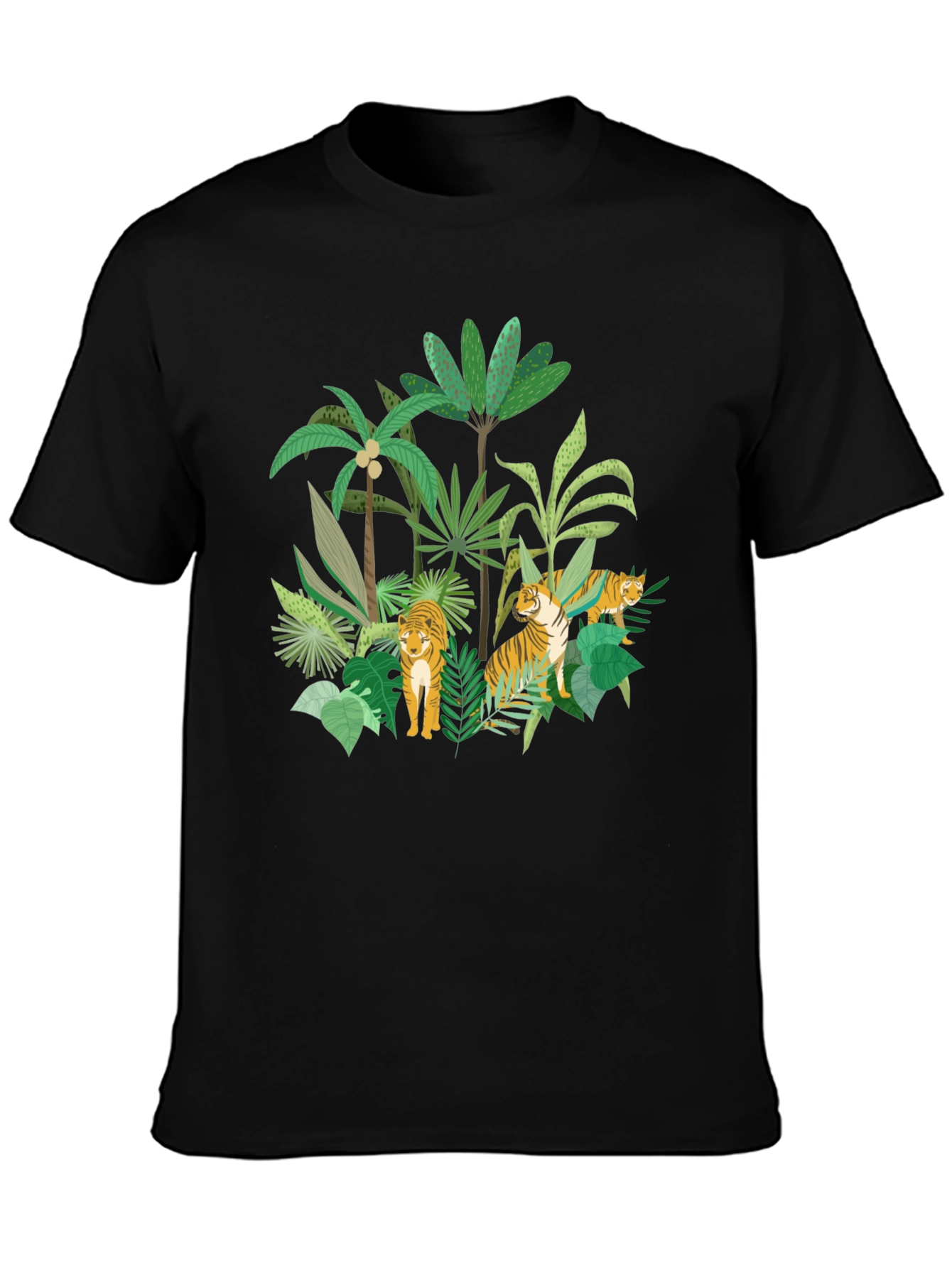 Jungle Tiger Graphic Tee - Black